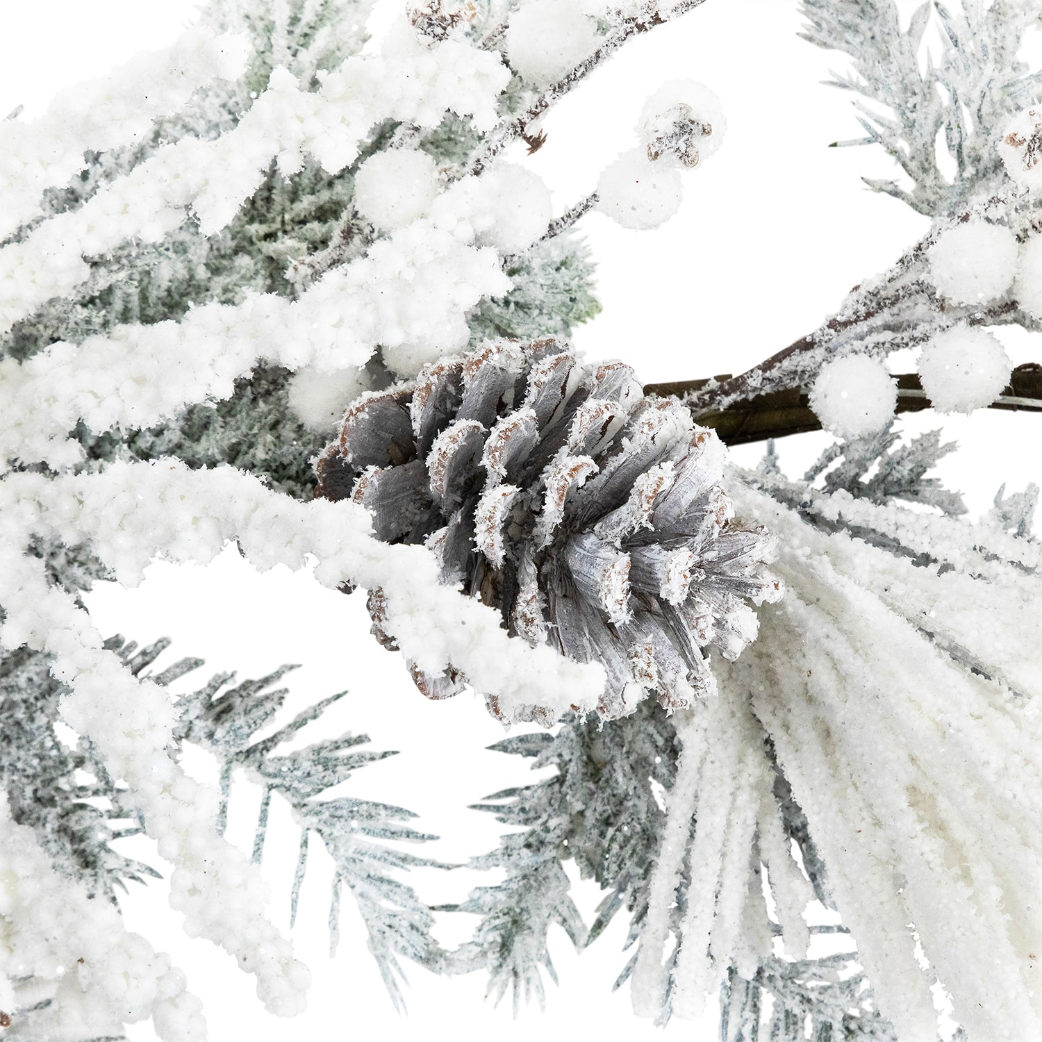 Northlight 6ft Flocked Pinecones And Berries Artificial Pine Christmas Outdoor Garland