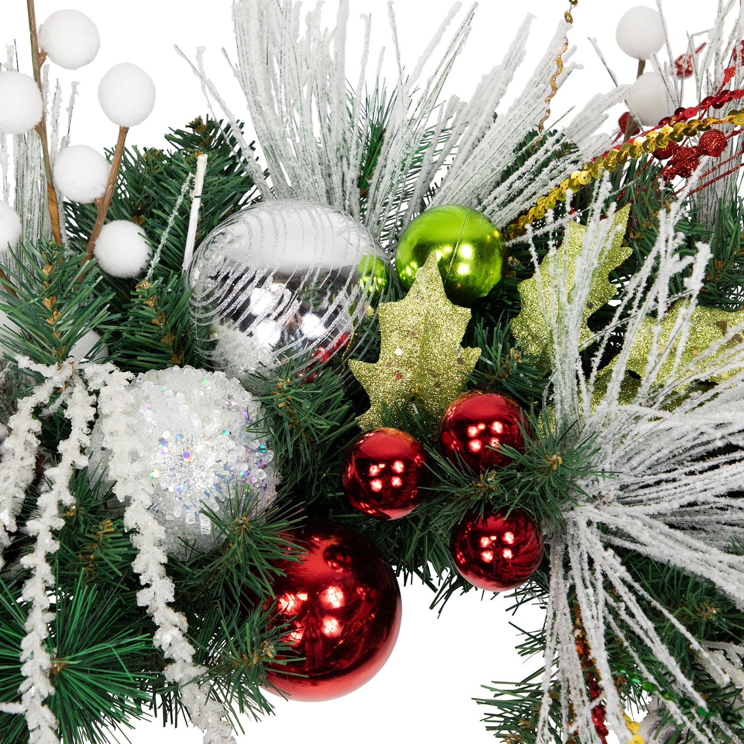 Northlight 40" Snowmen And Icicles Pine Artificial Wreath