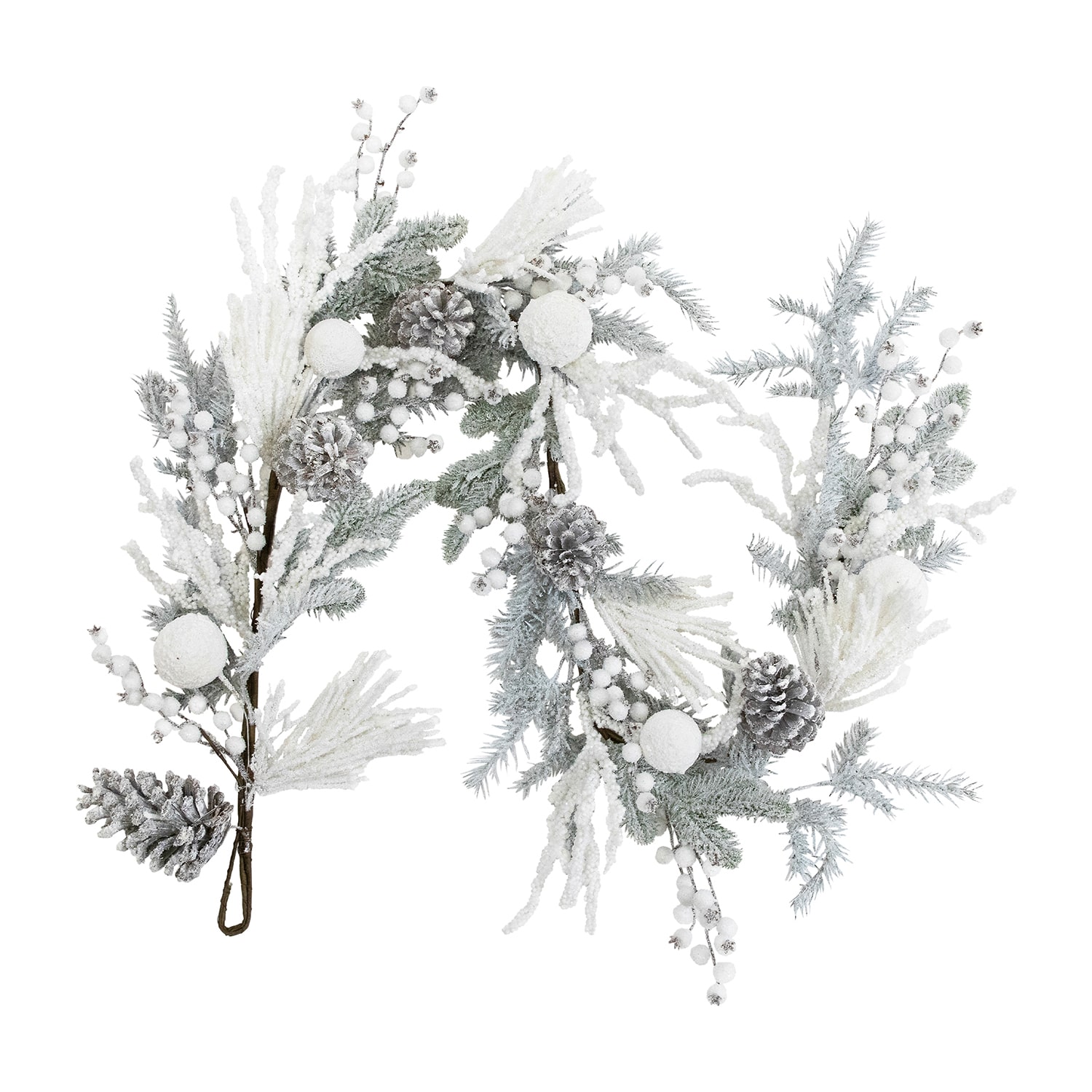 Northlight 6ft Flocked Pinecones And Berries Artificial Pine Christmas Outdoor Garland