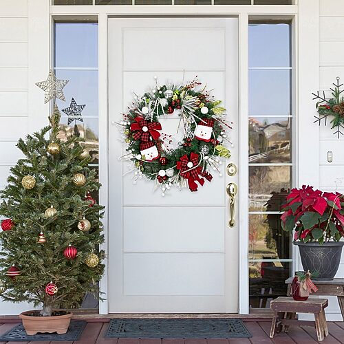 Northlight 40" Snowmen And Icicles Pine Artificial Wreath, One Size, Green