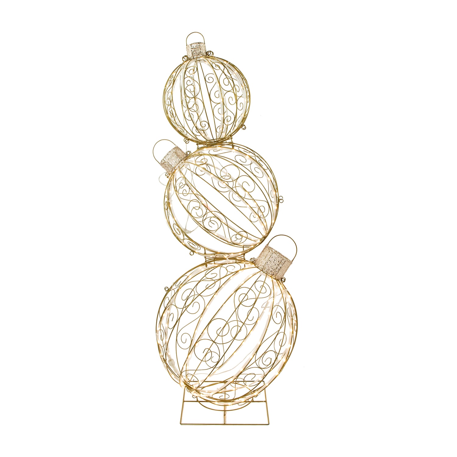 Northlight 51" Open Design Stacked Ornaments Outdoor Christmas Yard Art