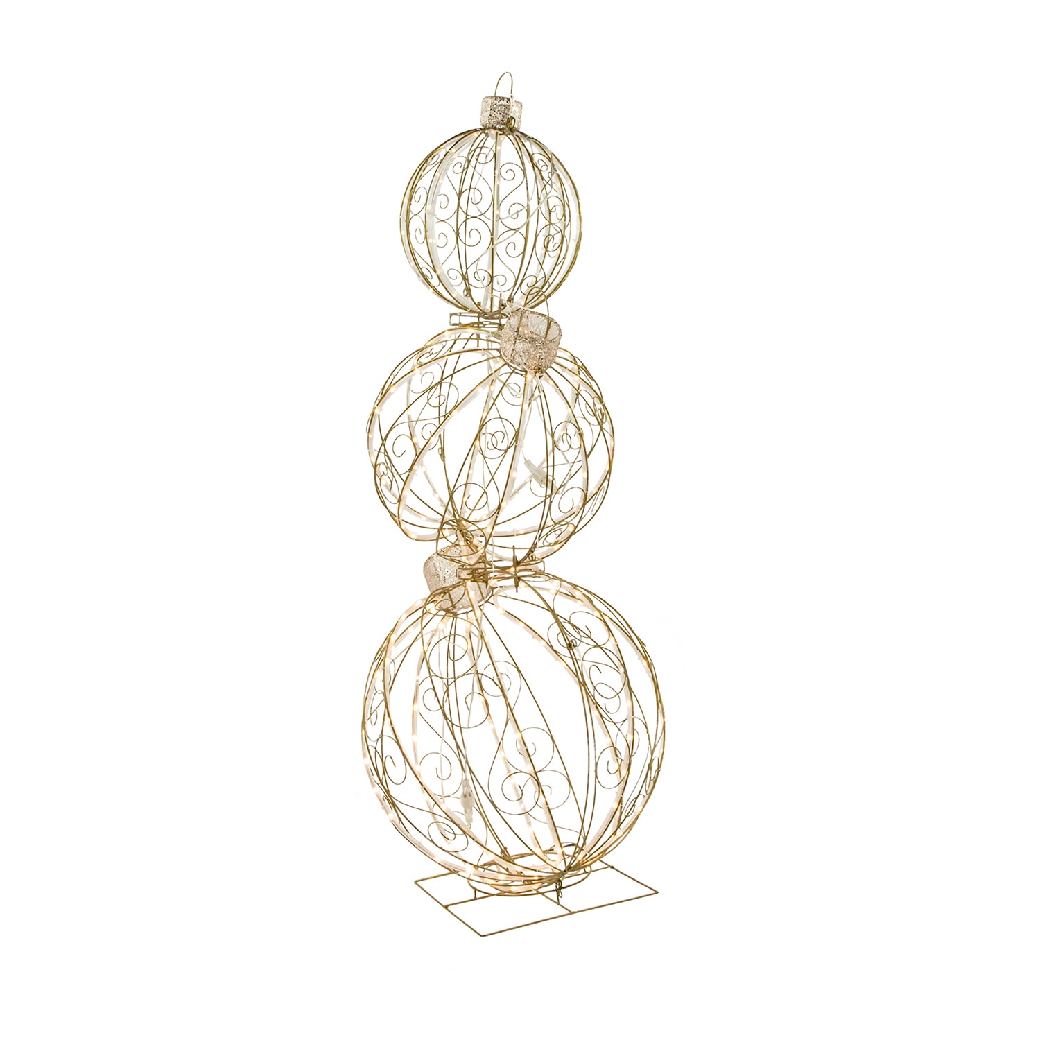 Northlight 51" Open Design Stacked Ornaments Outdoor Christmas Yard Art