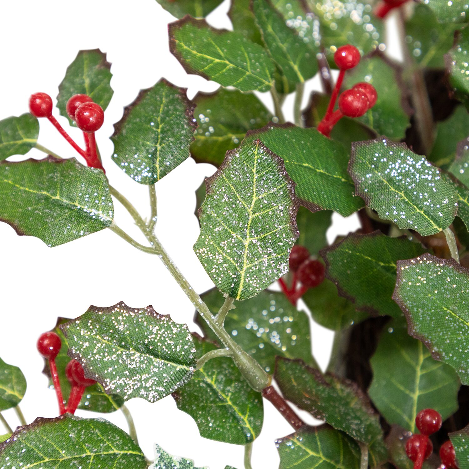 Northlight 24" Glittered Holly And Berry Artificial Wreath