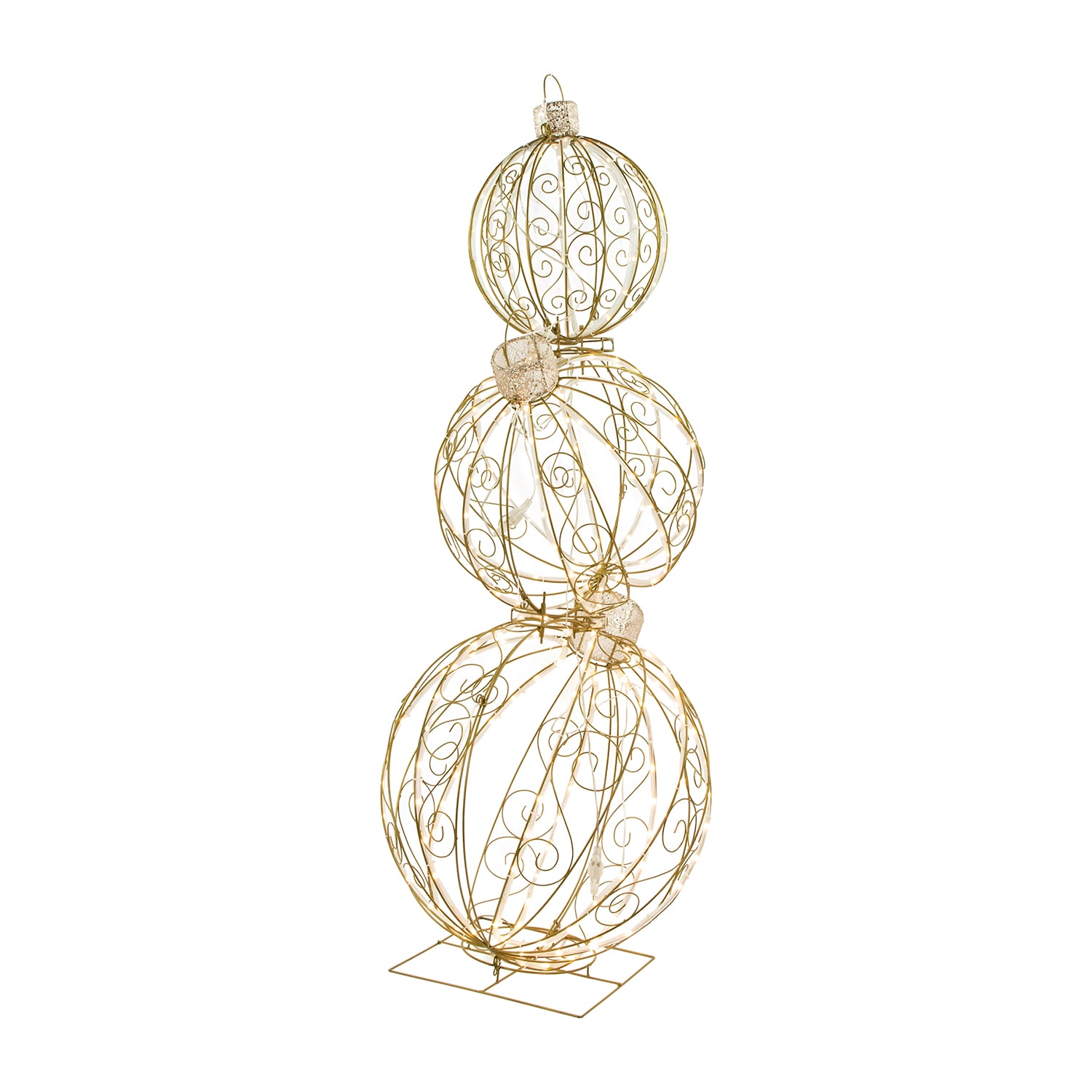 Northlight 51" Open Design Stacked Ornaments Outdoor Christmas Yard Art