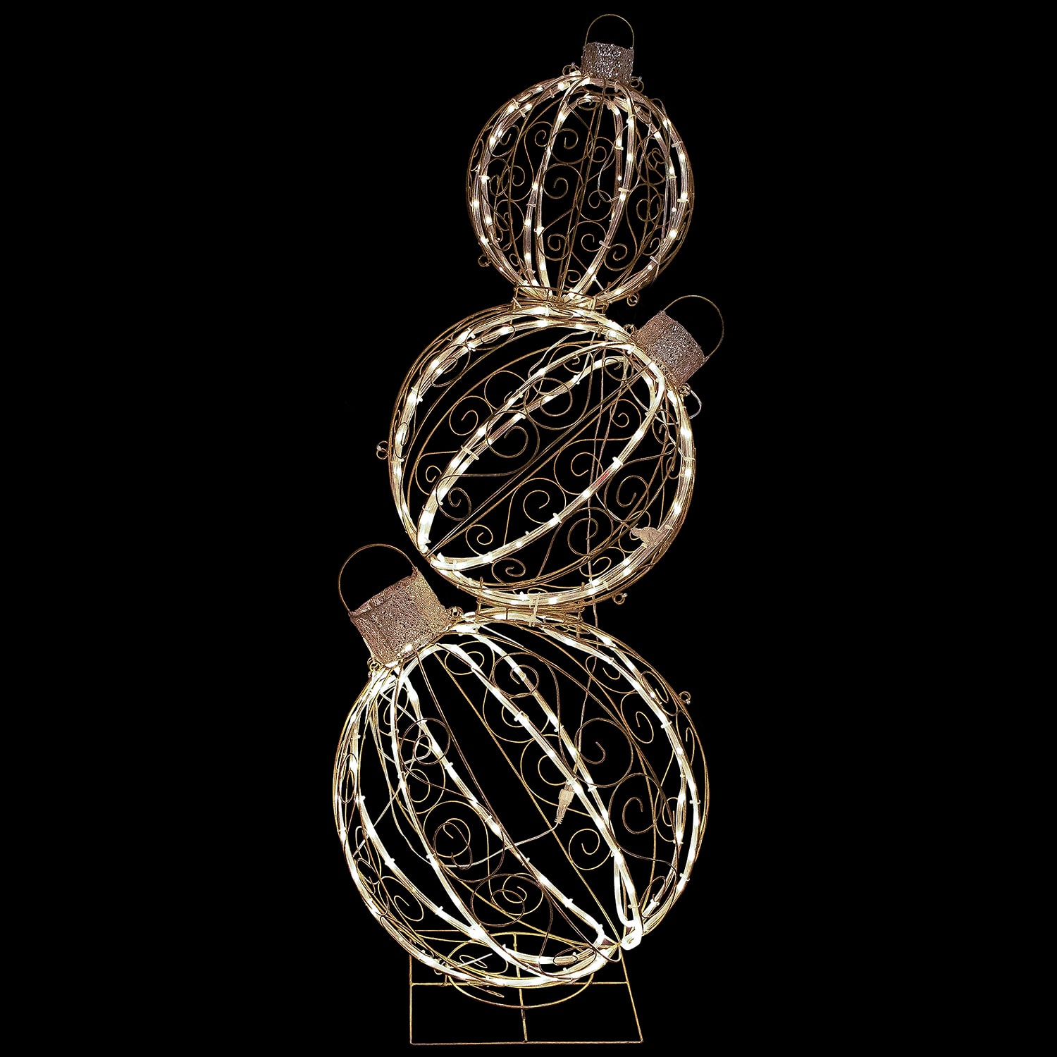 Northlight 51" Open Design Stacked Ornaments Outdoor Christmas Yard Art