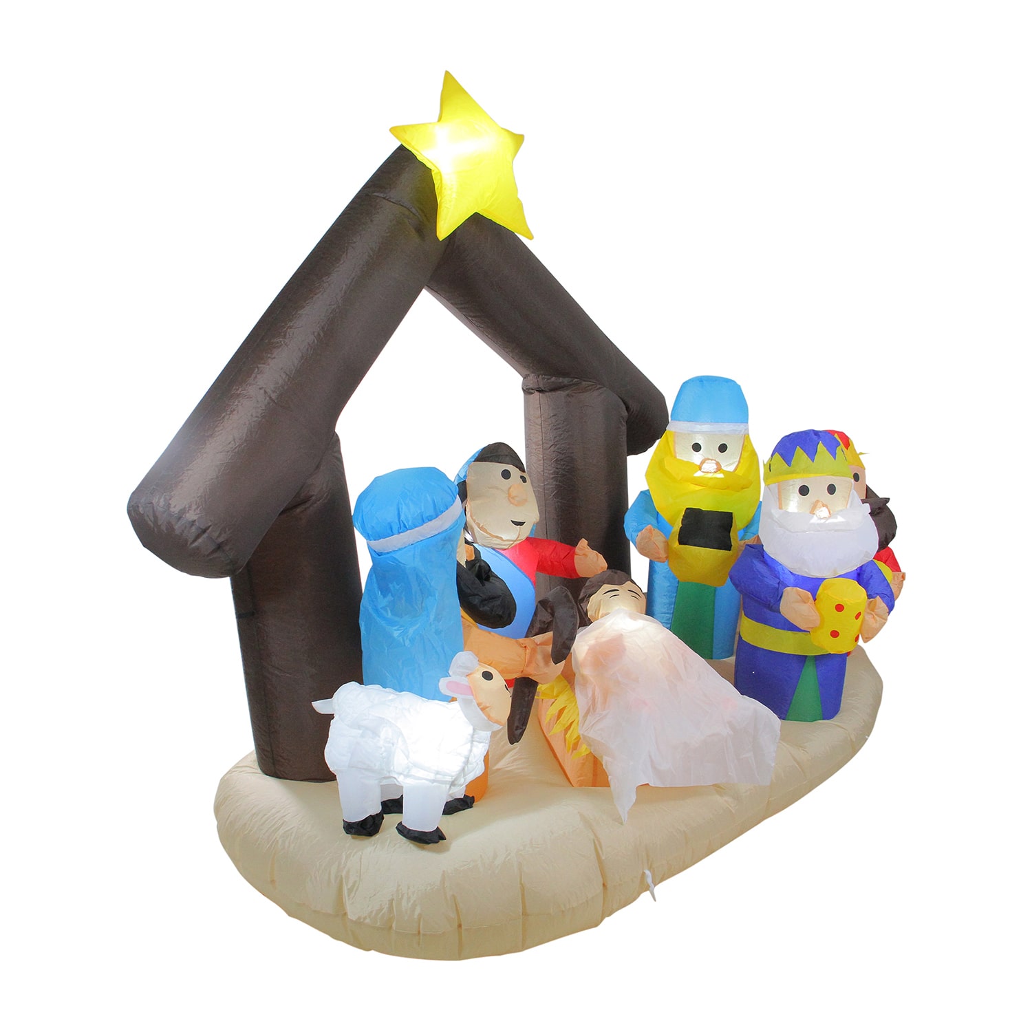 Northlight 6ft Lighted Inflatable Nativity Scene Outdoor Nativity Set