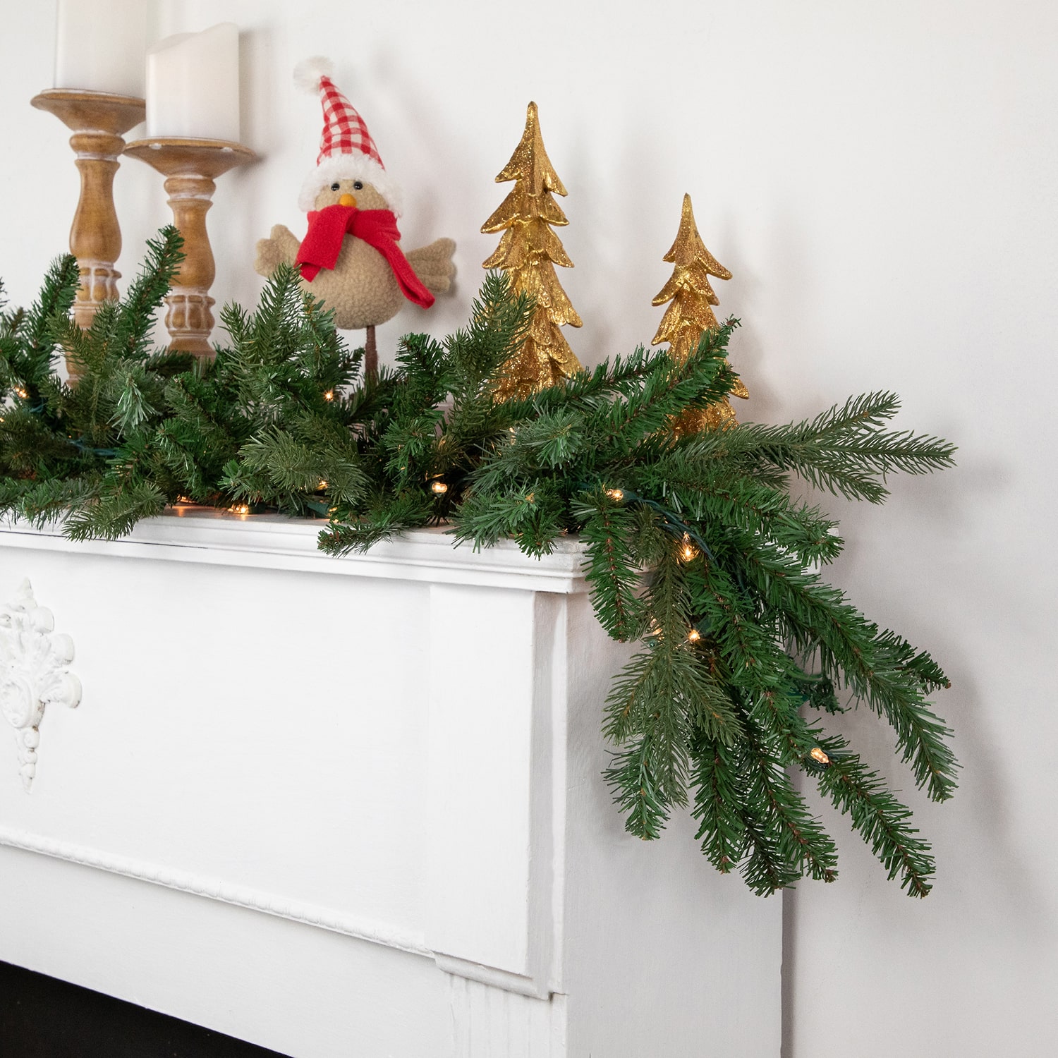Northlight 9ft Real Touch Pre Lit Grande Spruce Artificial Lights Christmas Outdoor Garland