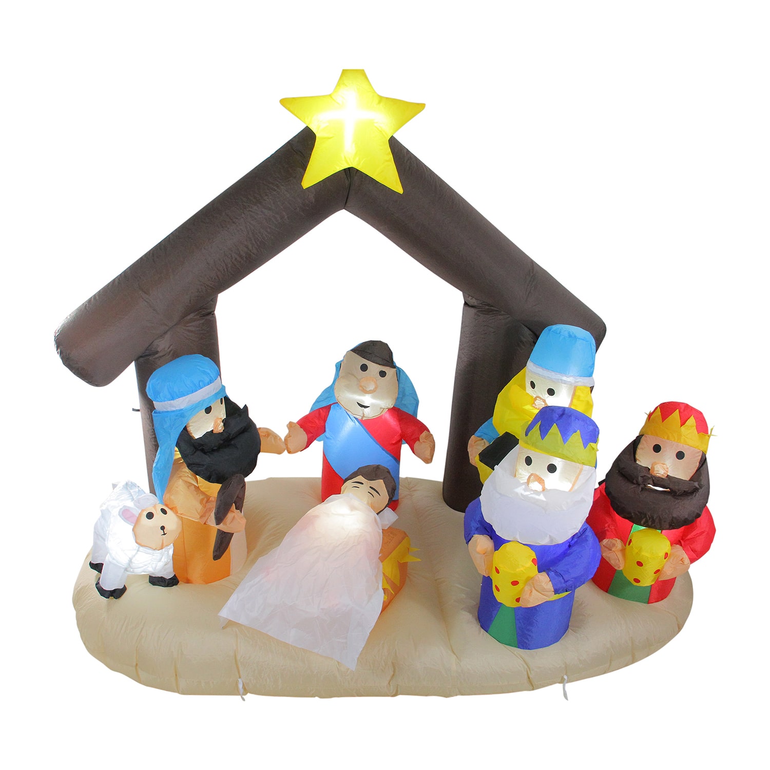 Northlight 6ft Lighted Inflatable Nativity Scene Outdoor Nativity Set