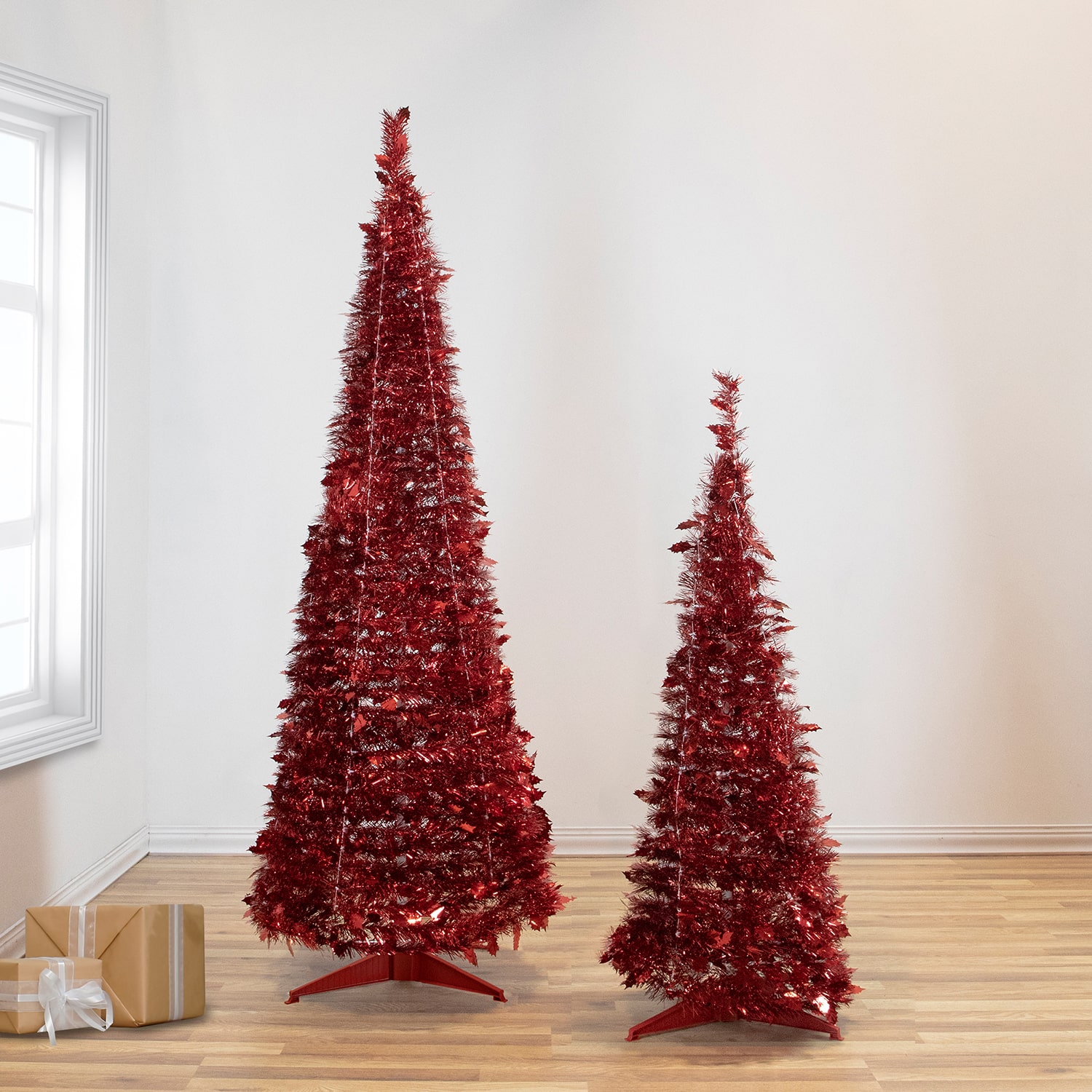 Northlight 6ft Tinsel Pop Up Artificial 6 Foot Christmas Tree