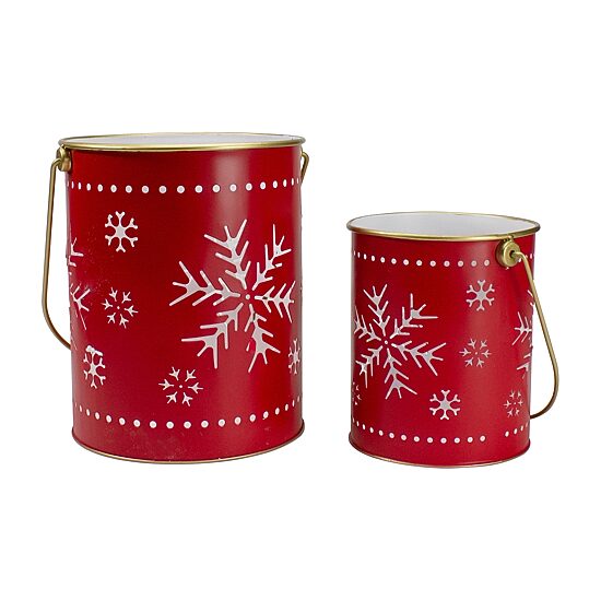 Northlight Set Of 2 Metal Snowflake Candle Lanterns 2-pc. Decorative Lantern