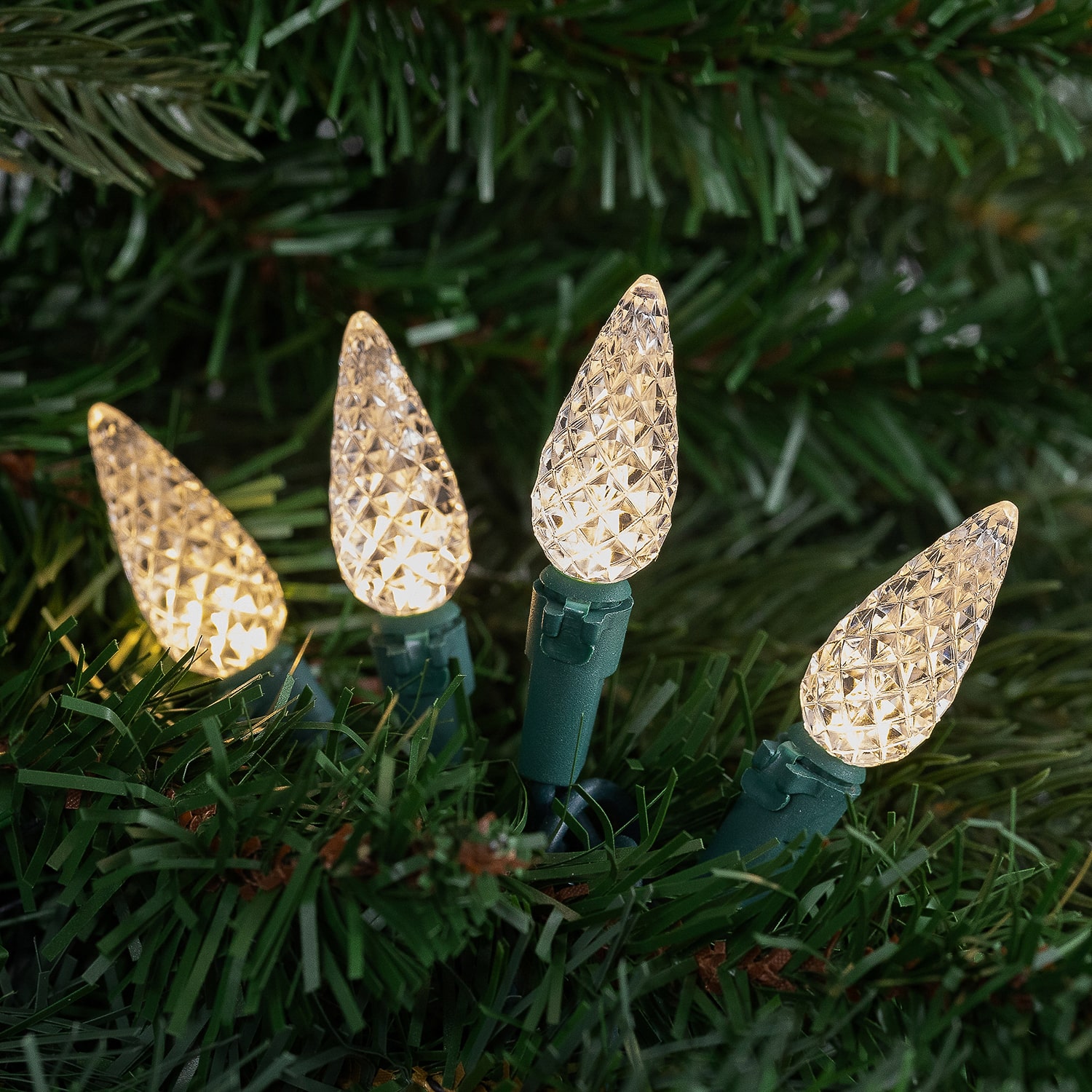 Northlight 66.25ft Led Faceted C6 Wire 200ct String Lights