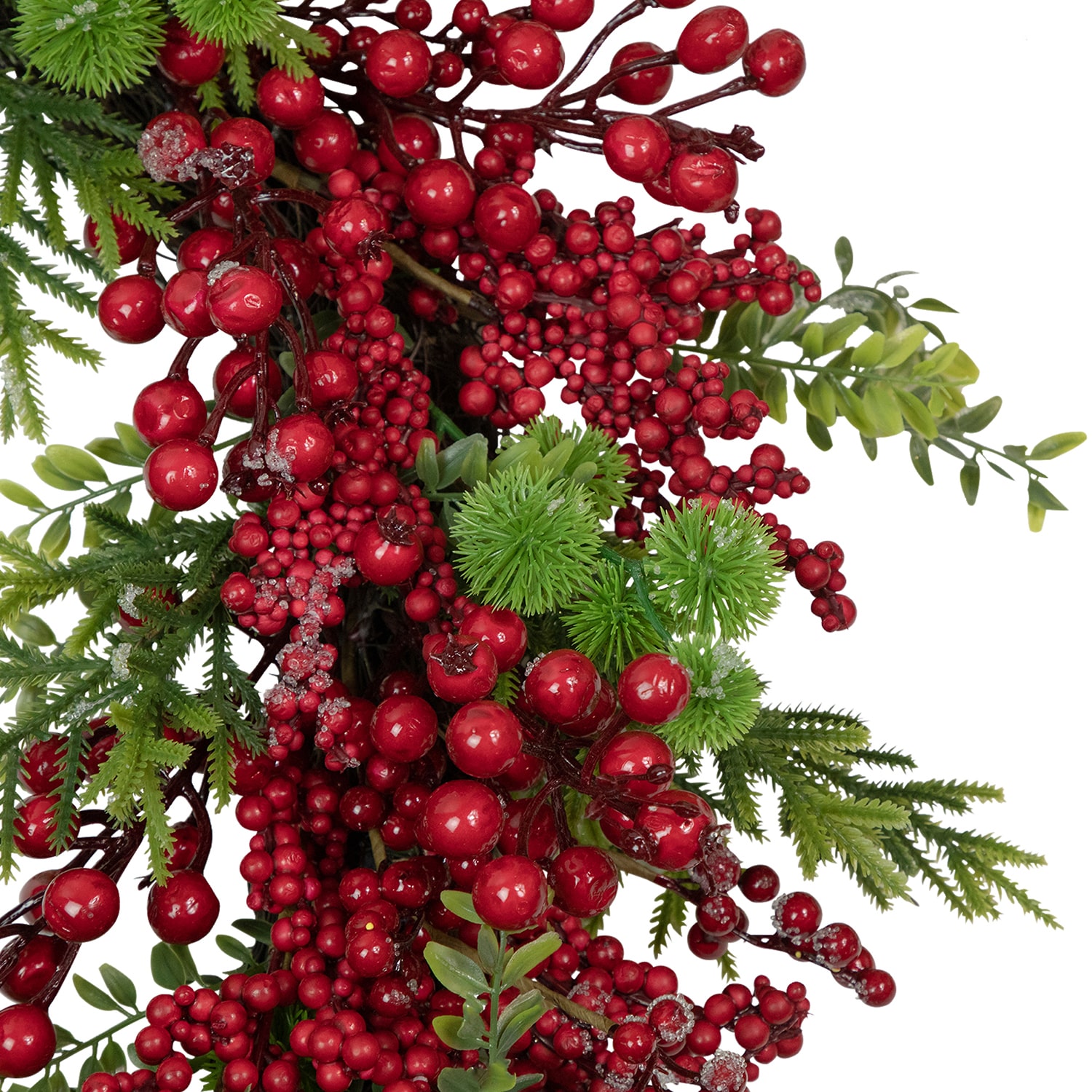 Northlight 28" Artificial Frosted Berry And Pine Wreath