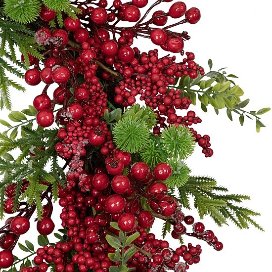 Northlight 28" Artificial Frosted Berry And Pine Wreath