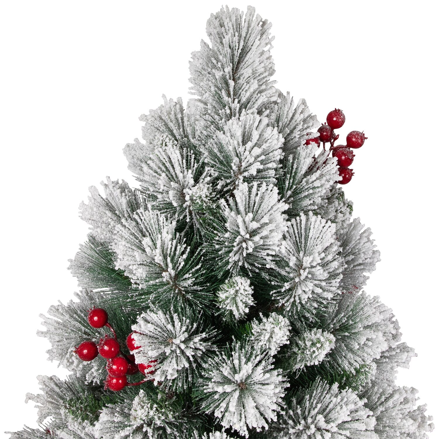 Northlight Full Flocked Fairfield Fir Artificial 5 Foot Flocked Fir Christmas Tree