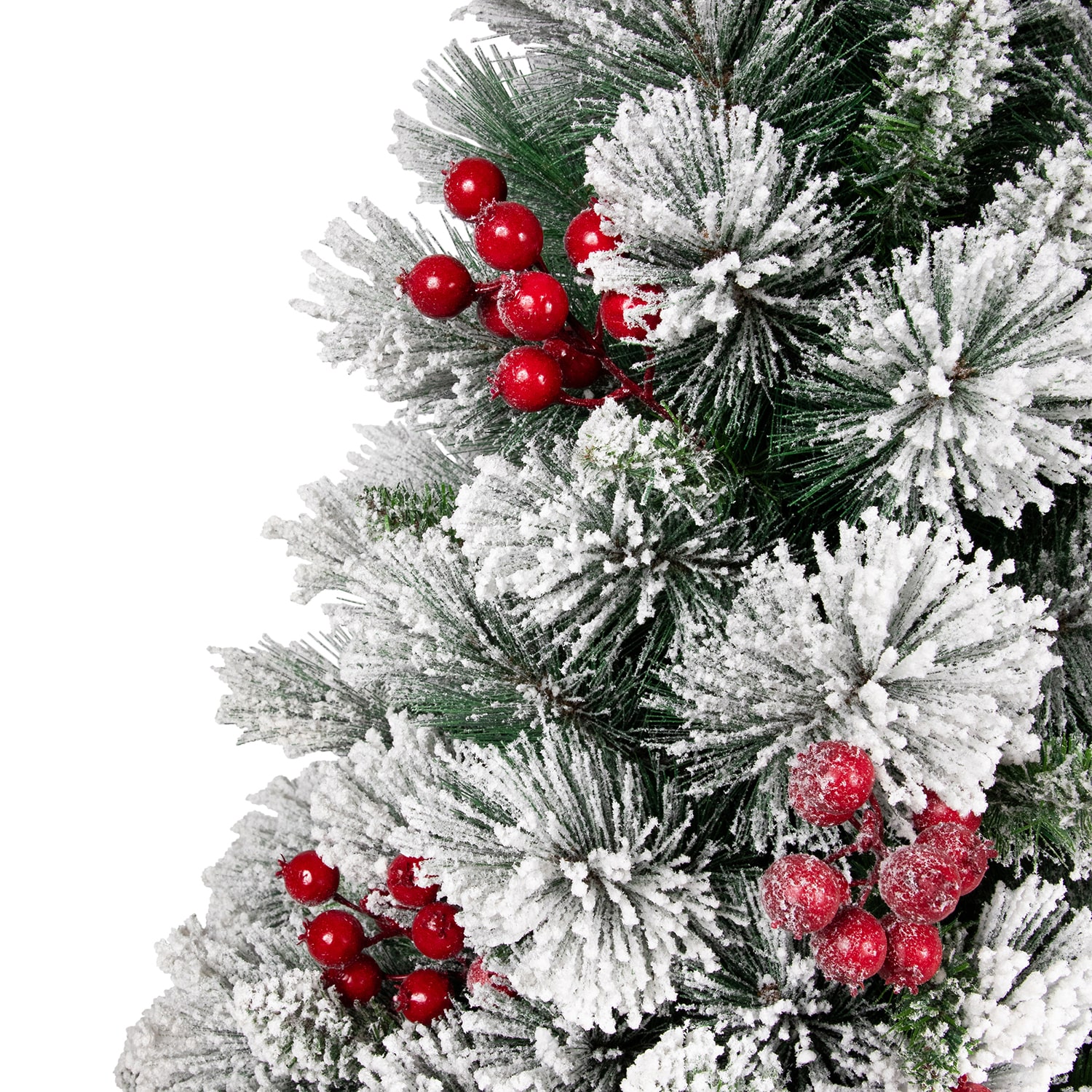 Northlight Full Flocked Fairfield Fir Artificial 5 Foot Flocked Fir Christmas Tree