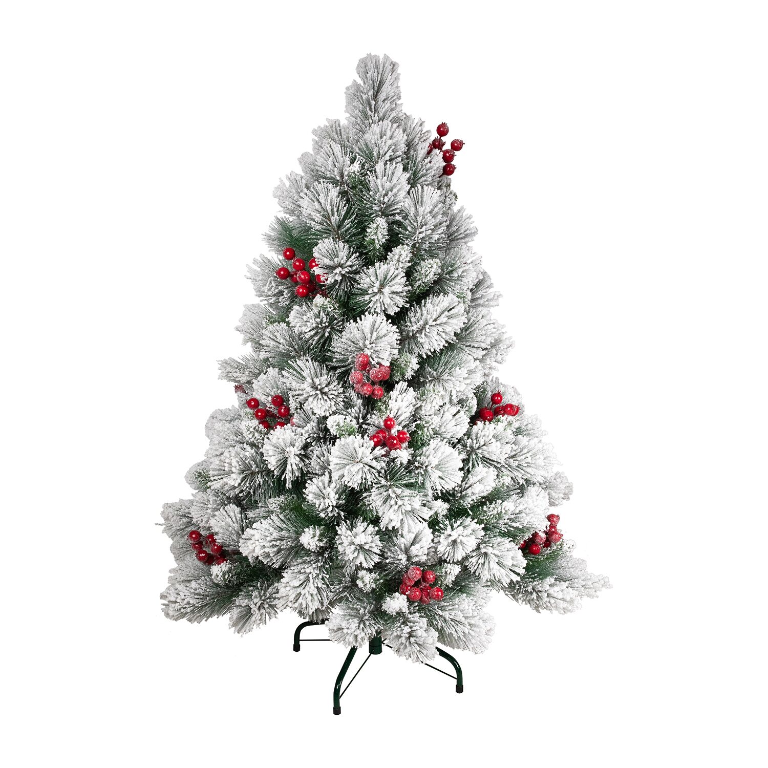 Northlight Full Flocked Fairfield Fir Artificial 5 Foot Flocked Fir Christmas Tree