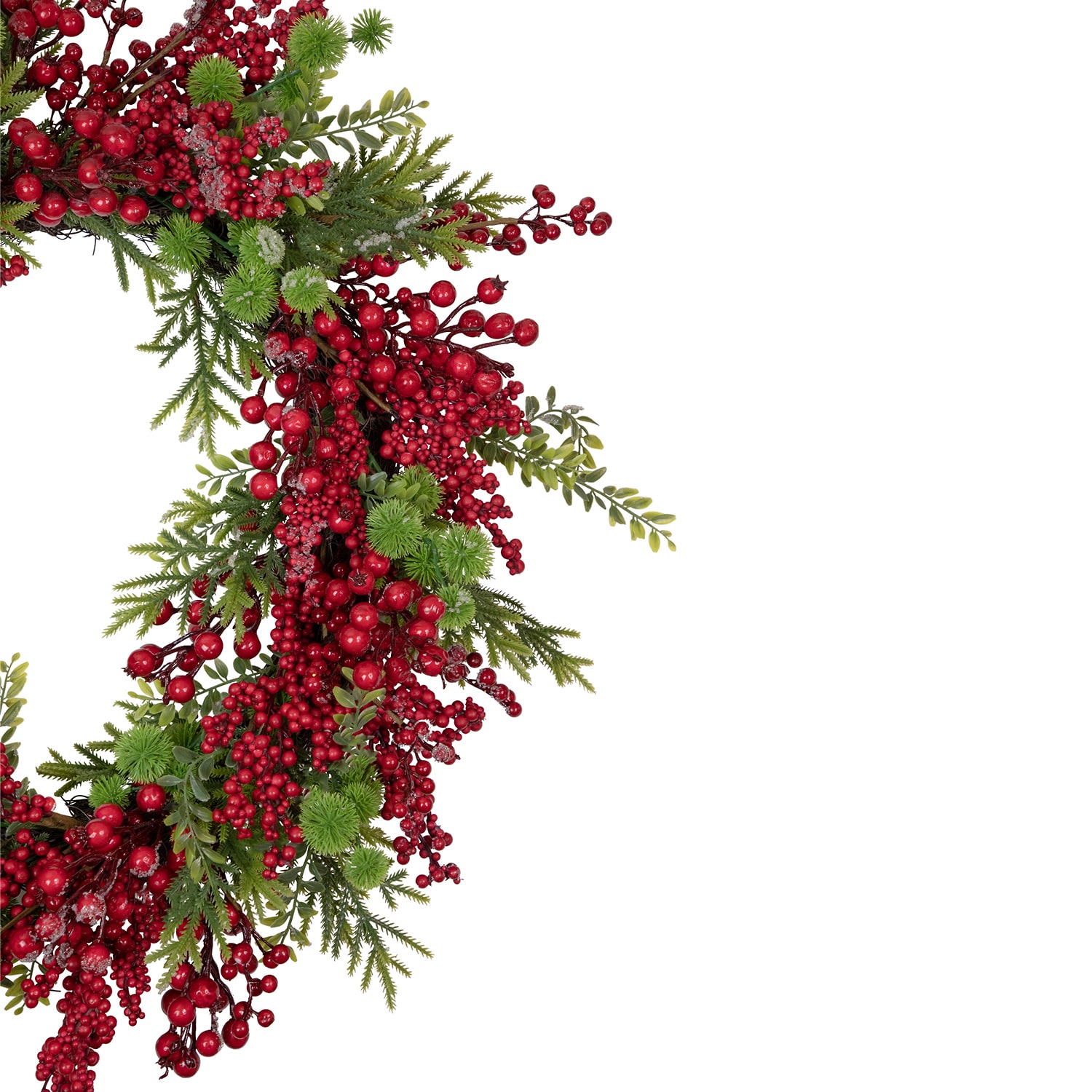 Northlight 28" Artificial Frosted Berry And Pine Wreath