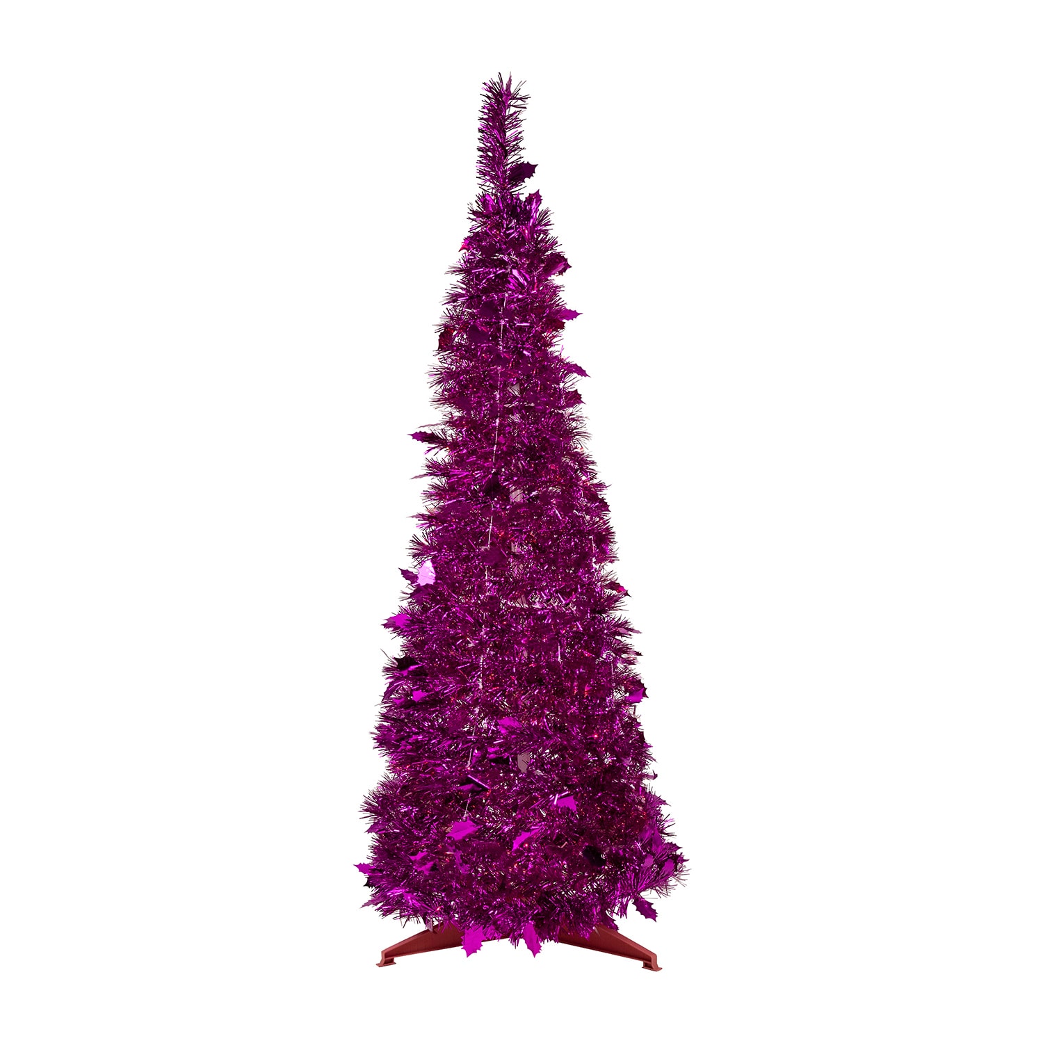 Northlight Tinsel Pop Up Artificial 6 Foot Pre-Decorated Christmas Tree