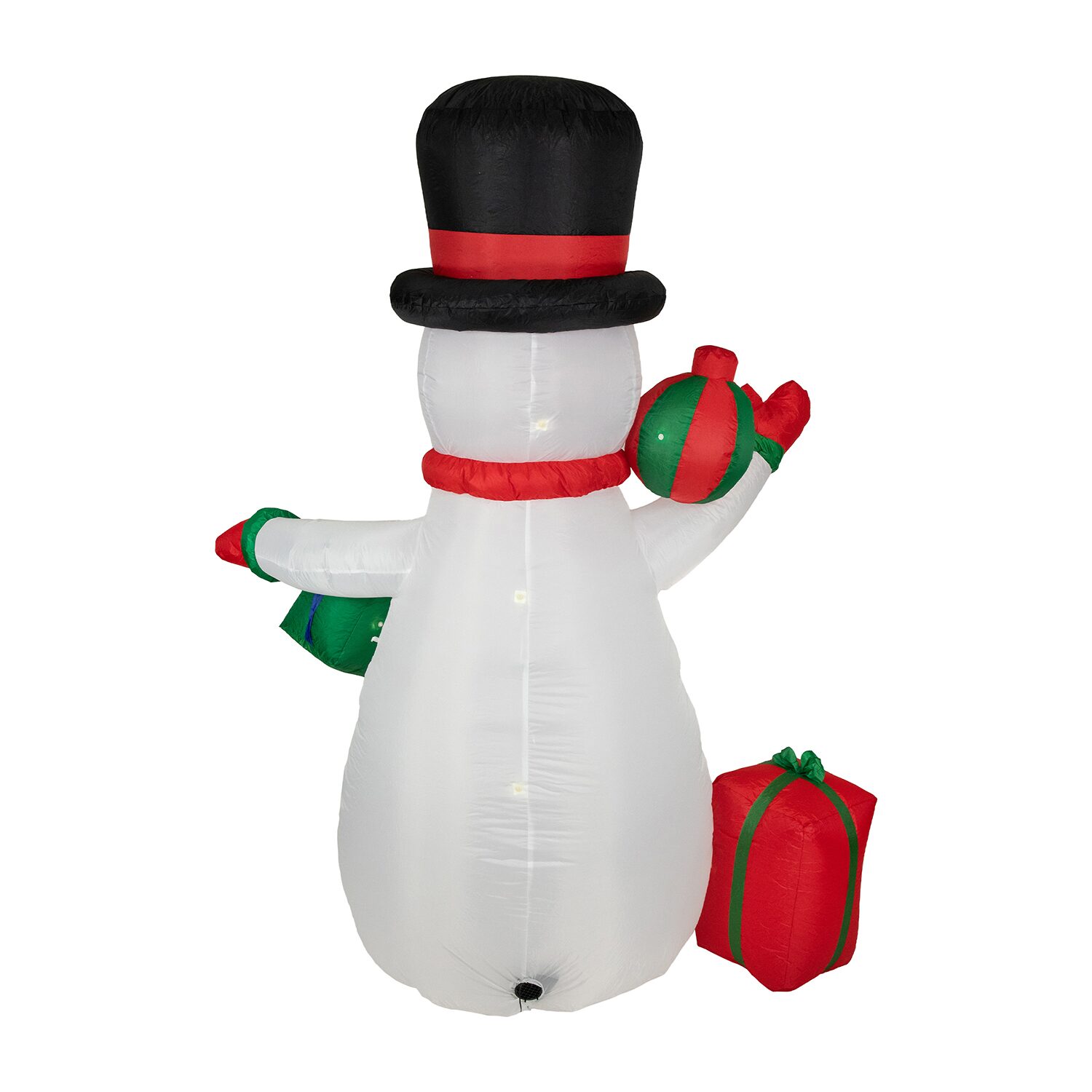 Northlight 8ft Led Lighted Snowman With Gifts Outdoor Christmas Inflatable