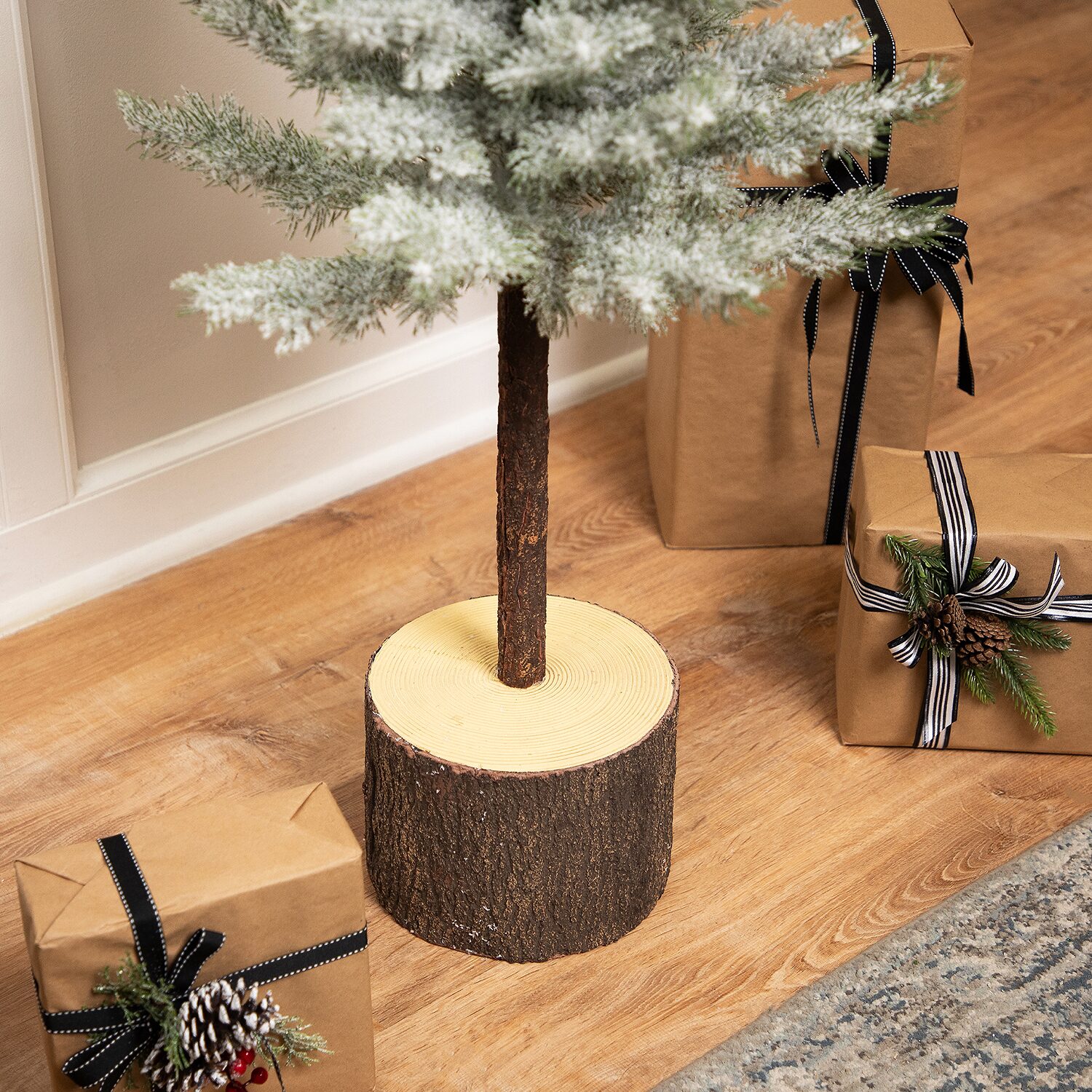Northlight Slim Flocked Norfolk Pine Artificial 5 Foot Flocked Pine Christmas Tree