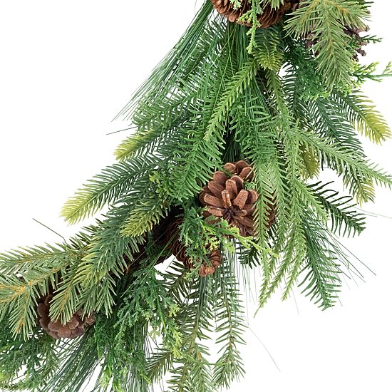 Northlight 32" Pinecones And Mixed Foliage Artificial Wreath