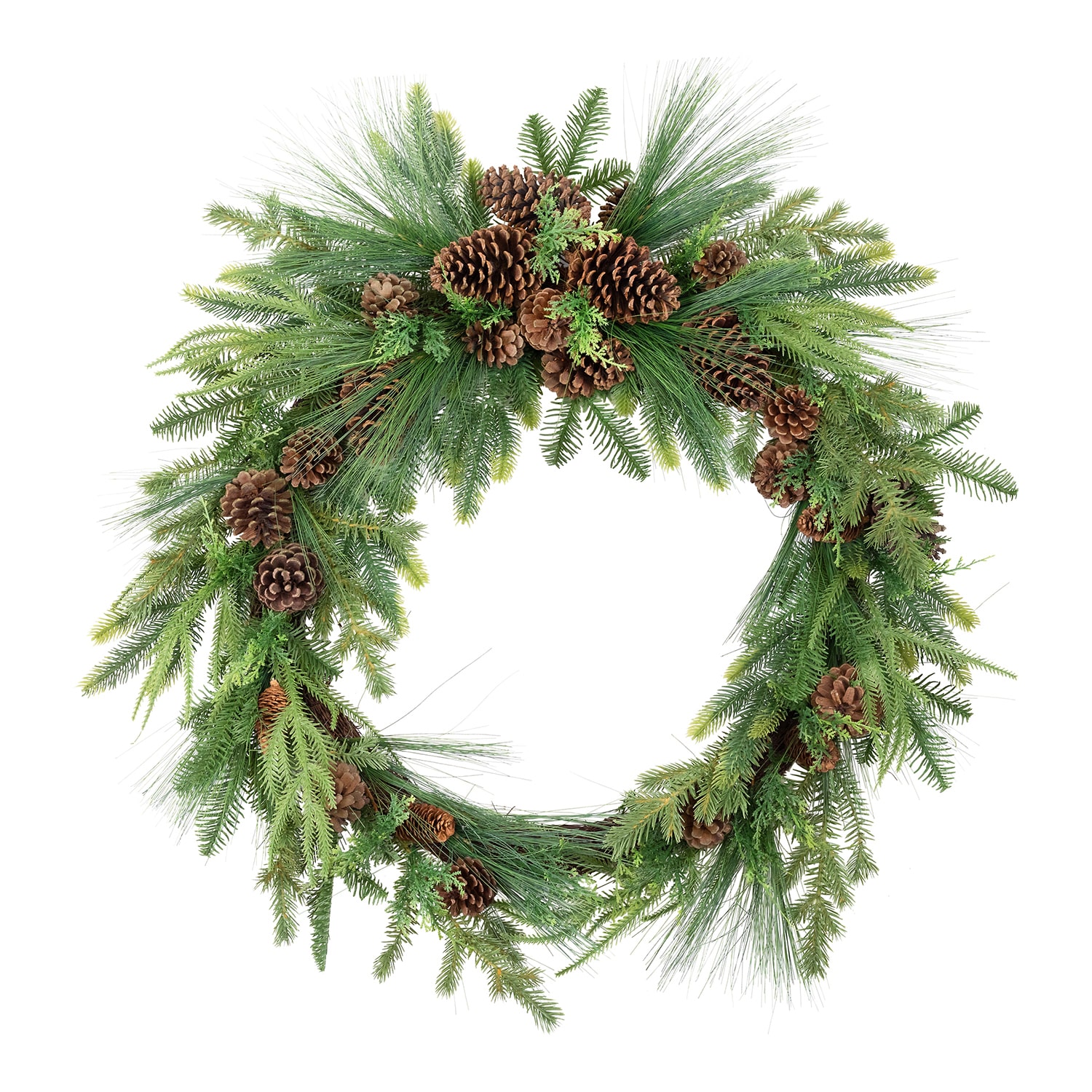 Northlight 32" Pinecones And Mixed Foliage Artificial Wreath
