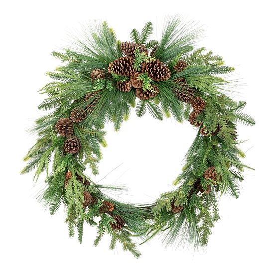 Northlight 32" Pinecones And Mixed Foliage Artificial Wreath