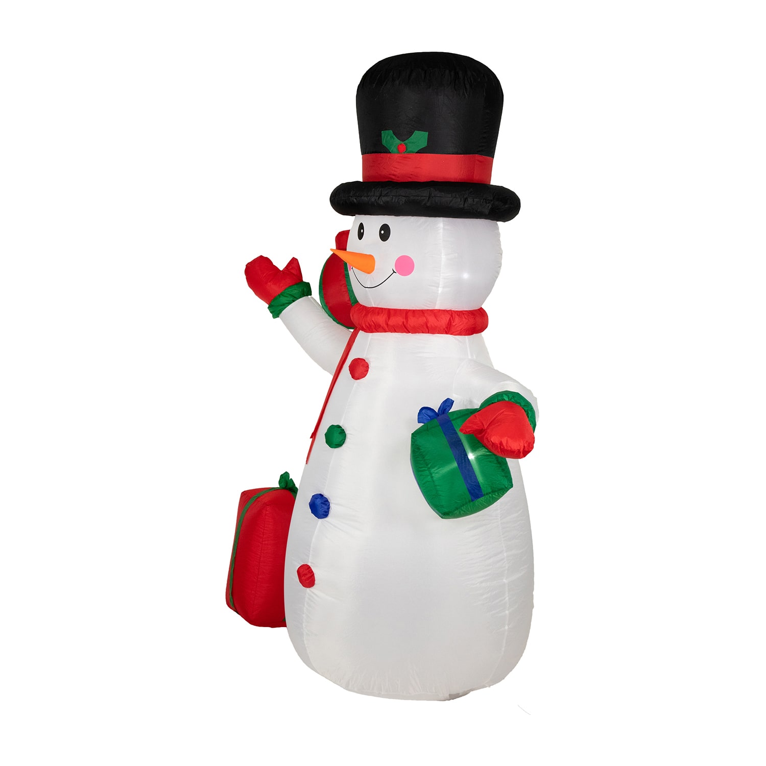 Northlight 8ft Led Lighted Snowman With Gifts Outdoor Christmas Inflatable