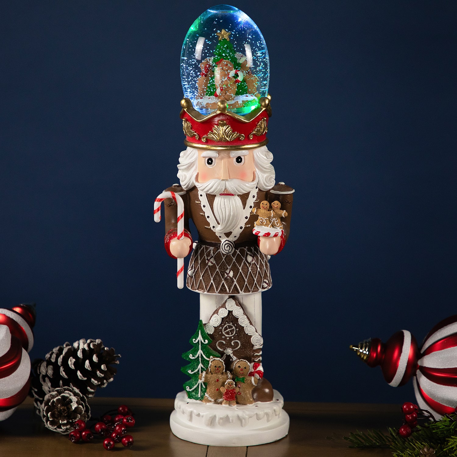 Northlight 17.5" Led Lighted Gingerbread Musical Christmas Nutcracker