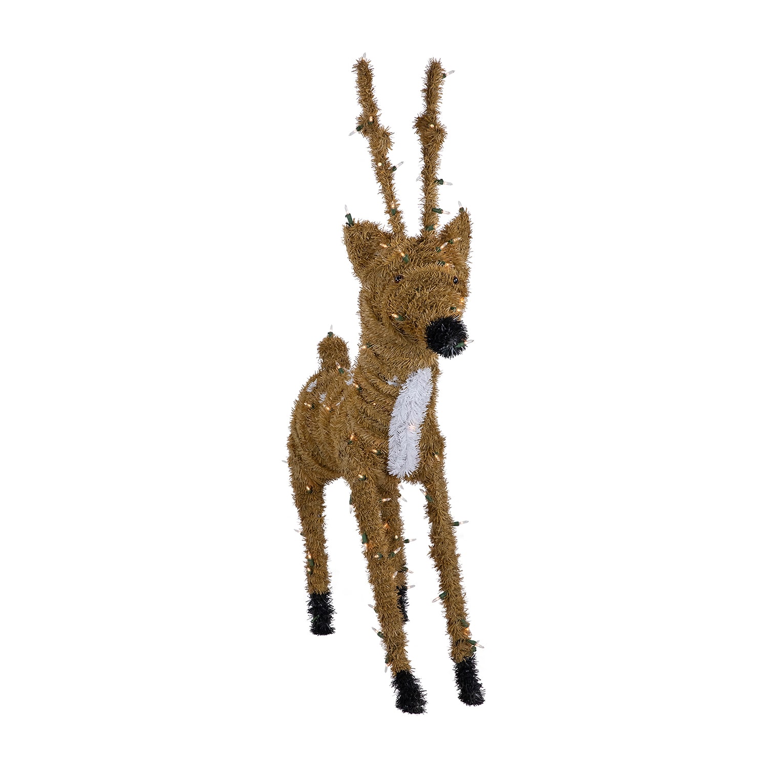 Northlight Pre Lit Standing Reindeer With Spots Outdoor Christmas Yard Art