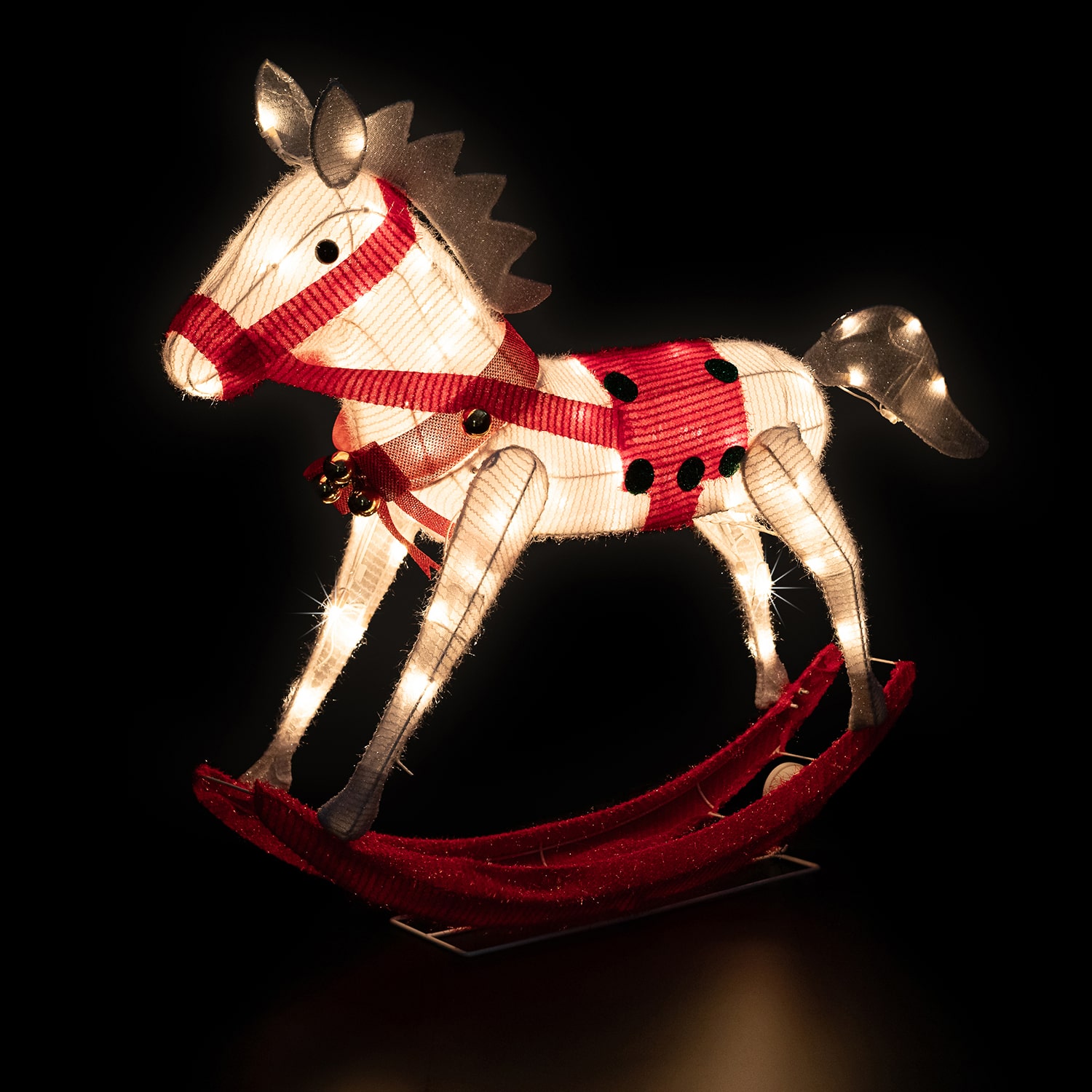 Northlight 40" Lighted Animated Rocking Horse Outdoor Christmas Yard Art