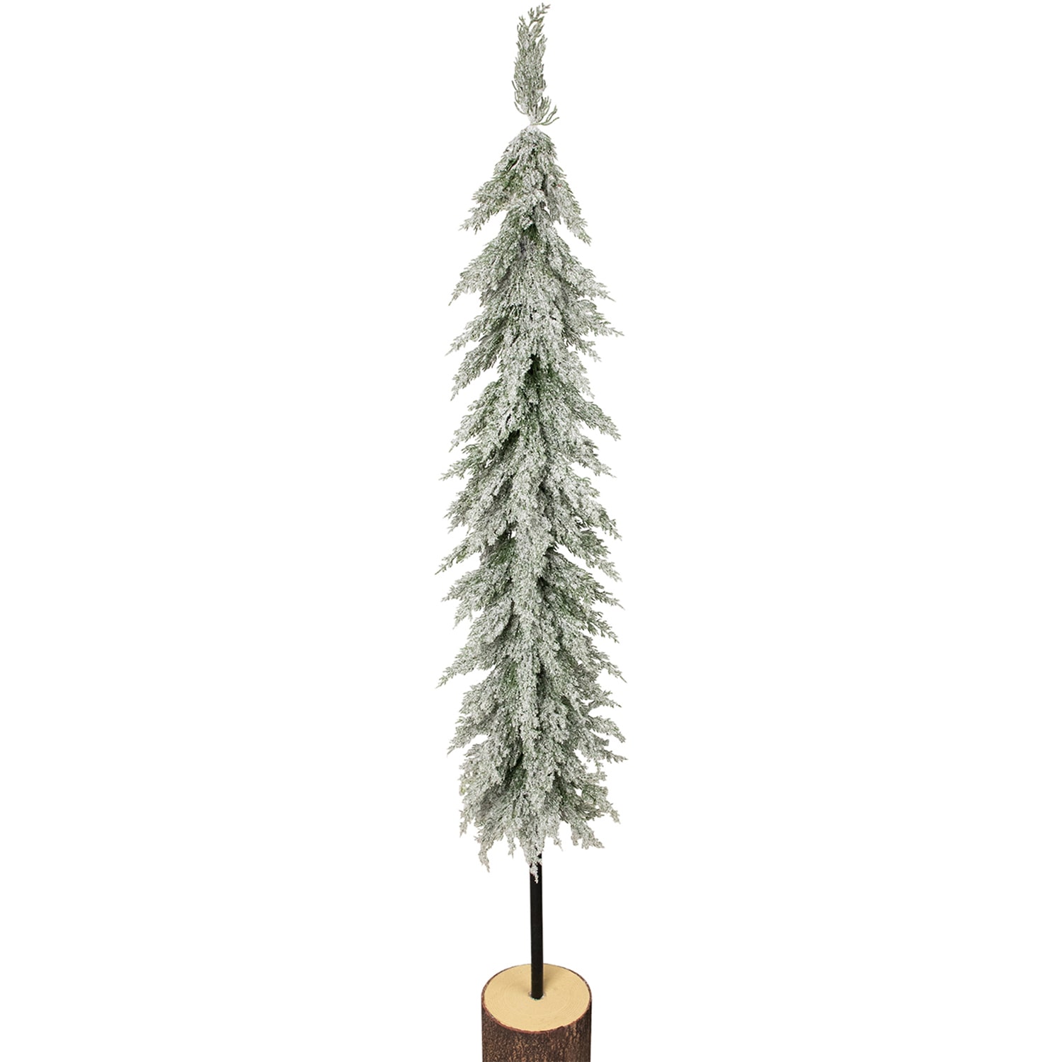 Northlight 6ft Slim Flocked Downswept Norfolk Pine Artificial 6 Foot Flocked Pine Christmas Tree