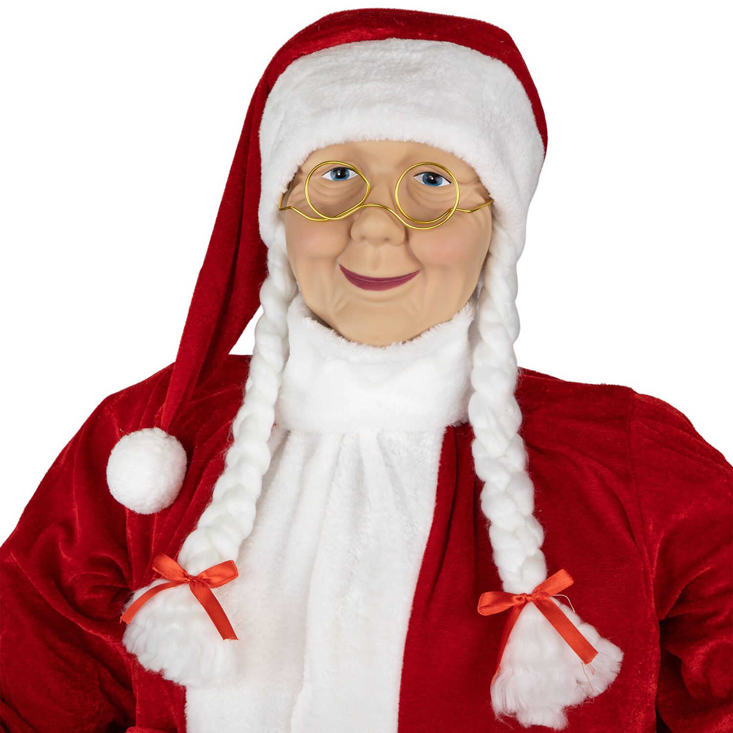Northlight 6ft Mrs. Claus Standing Commercial With Gift Bag Christmas Figurine