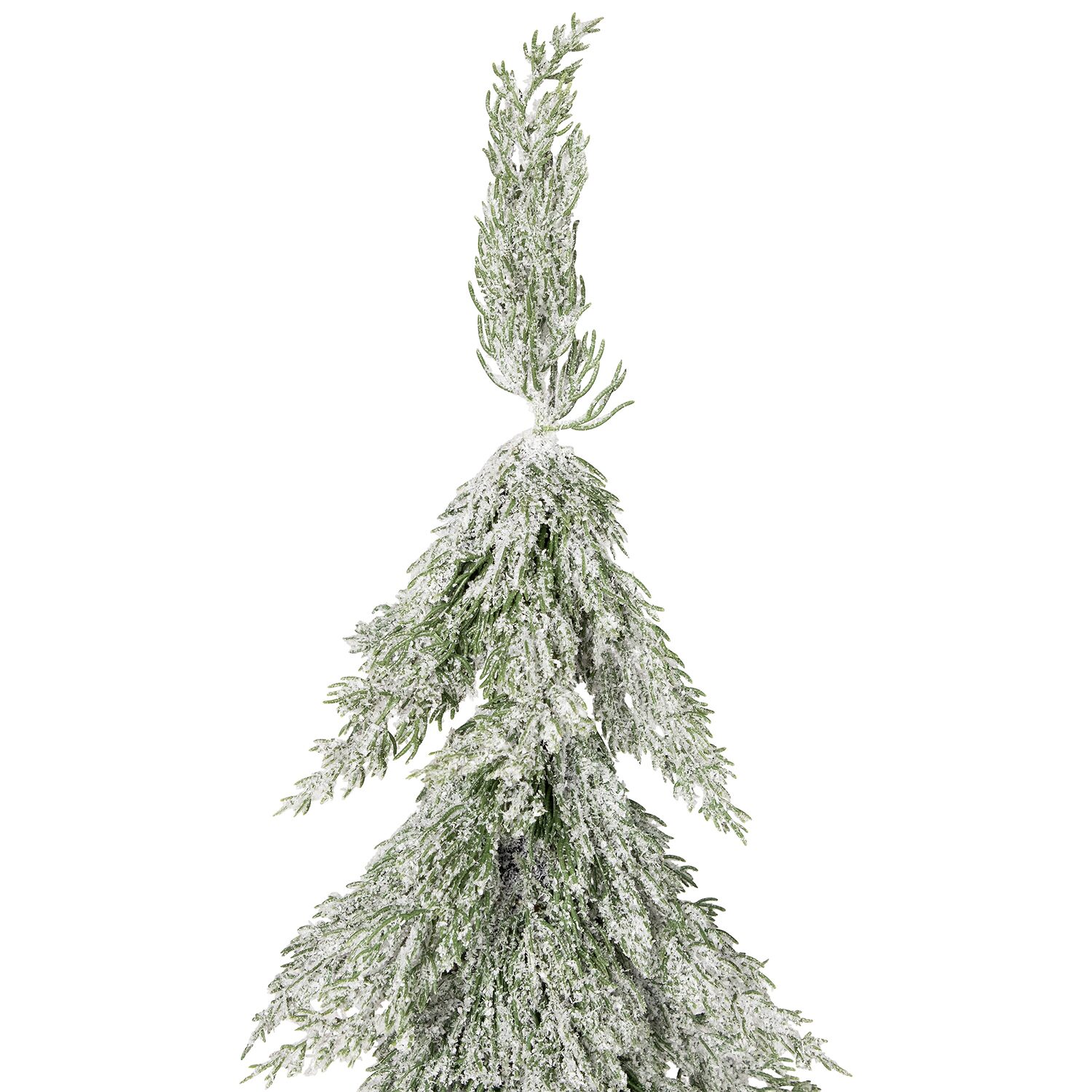Northlight 6ft Slim Flocked Downswept Norfolk Pine Artificial 6 Foot Flocked Pine Christmas Tree