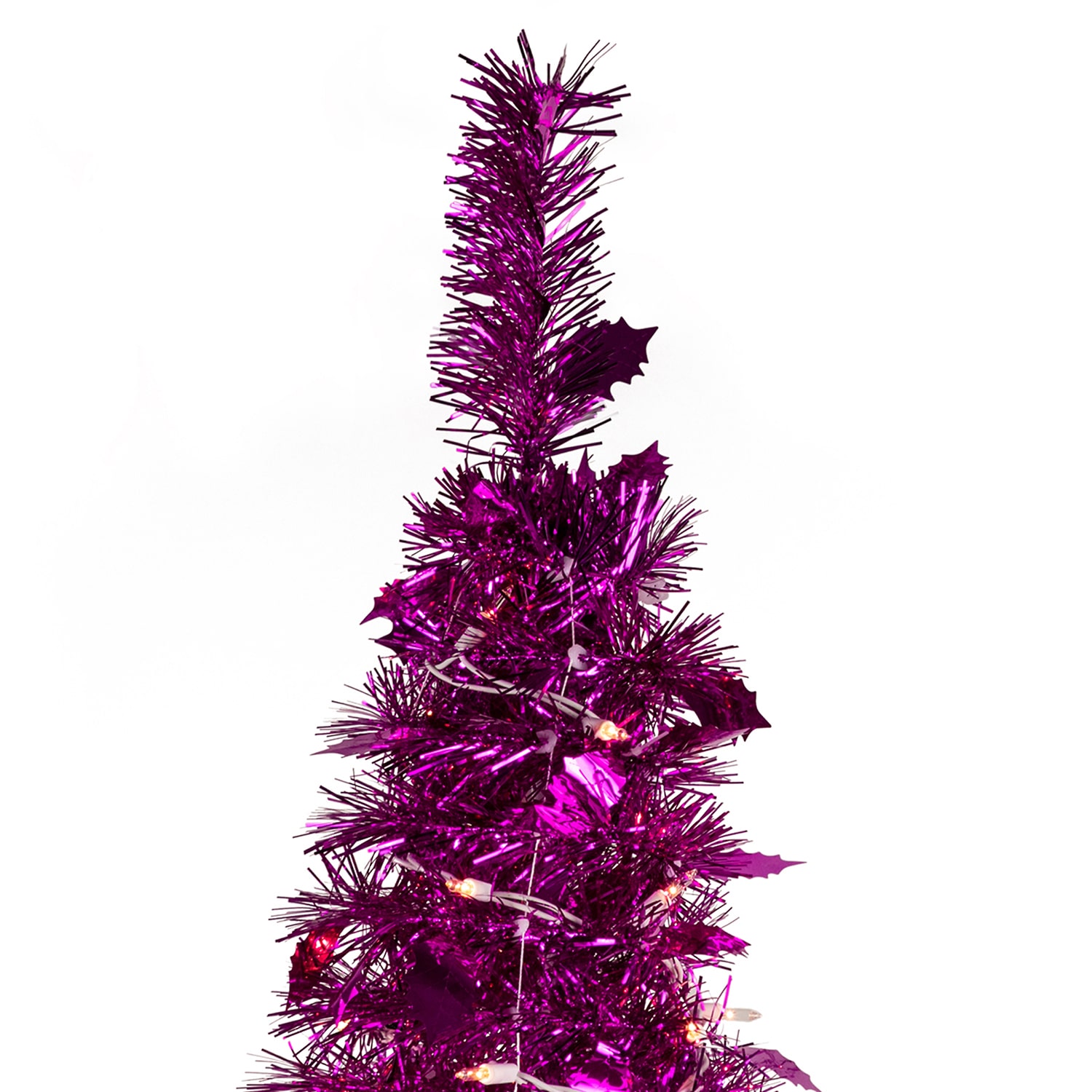 Northlight Tinsel Pop Up Artificial Lights Foot Pre-Lit Christmas Tree