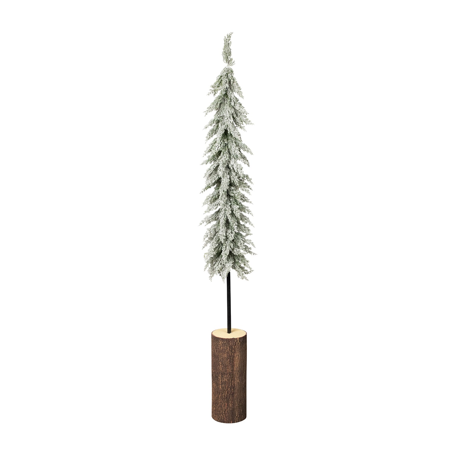 Northlight 6ft Slim Flocked Downswept Norfolk Pine Artificial 6 Foot Flocked Pine Christmas Tree
