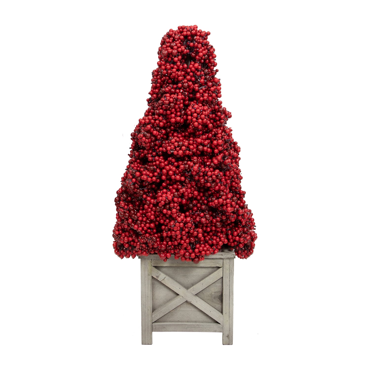 Northlight 24" Artificial Berry Cone Potted 2 Foot Potted Christmas Tree