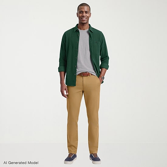 IZOD Corduroy Mens Long Sleeve Regular Fit Button-Down Shirt