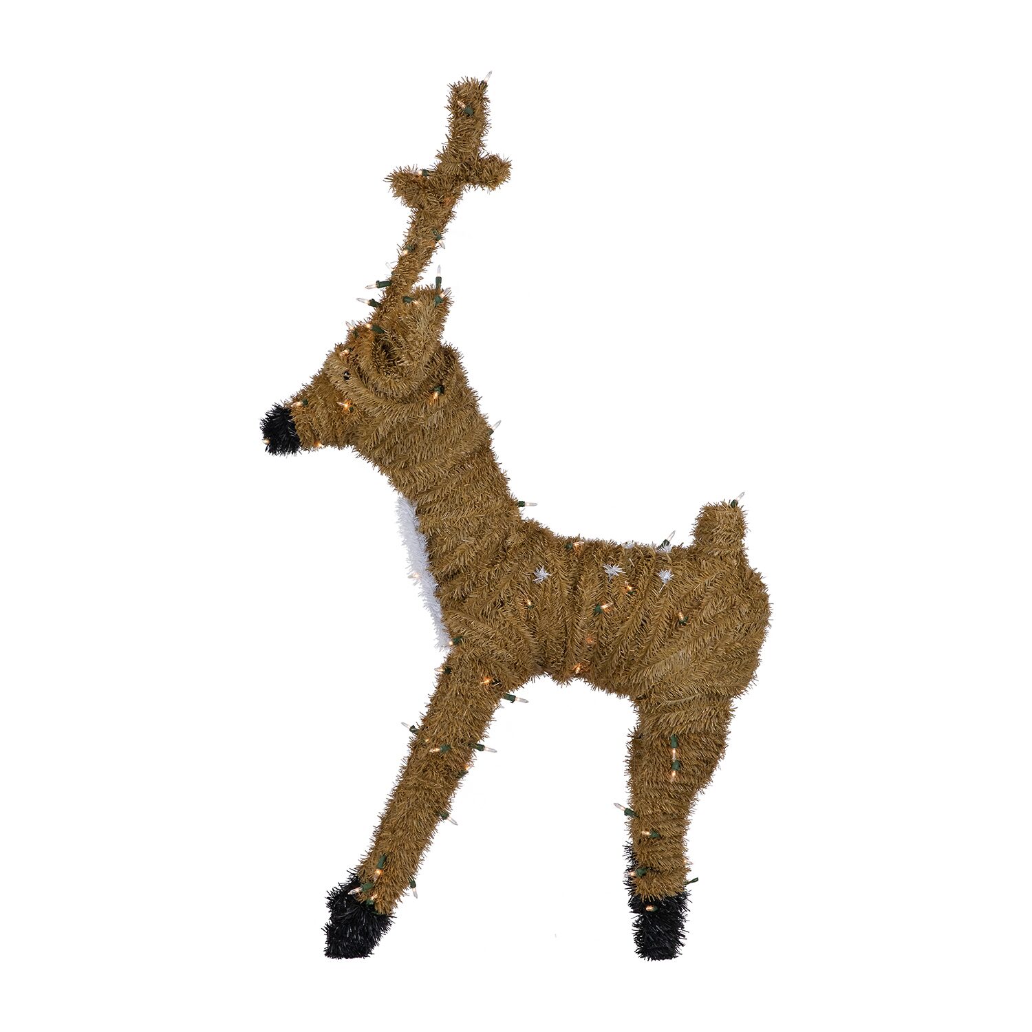 Northlight Pre Lit Standing Reindeer With Spots Outdoor Christmas Yard Art