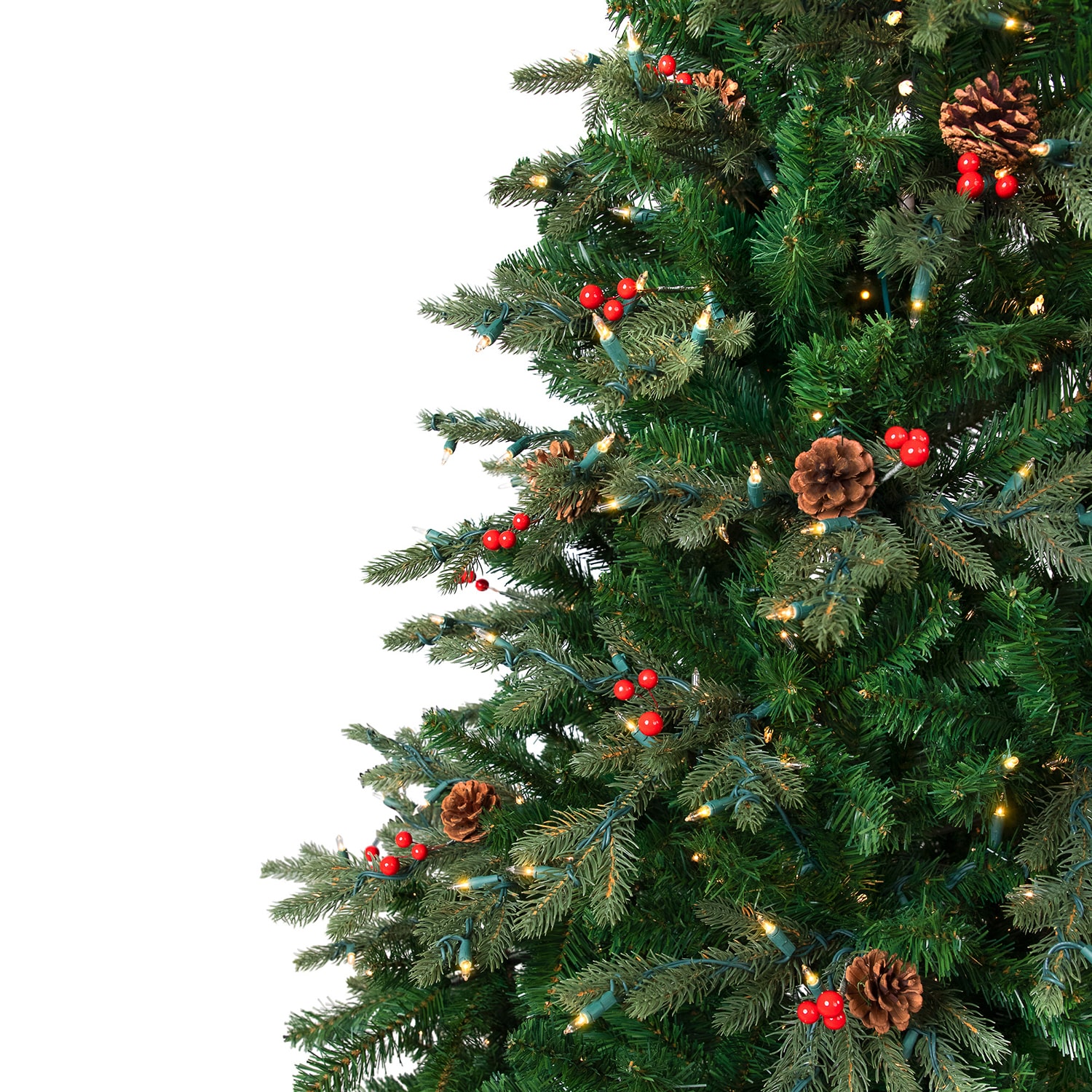 Northlight Real Touch Pre Lit Mixed Noble Spruce Artificial Foot Pre-Lit Spruce Christmas Tree
