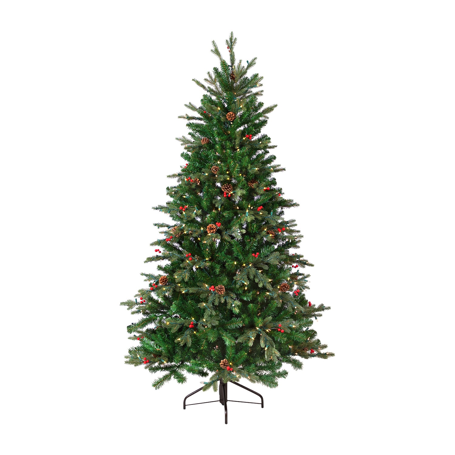 Northlight Real Touch Pre Lit Mixed Noble Spruce Artificial Foot Pre-Lit Spruce Christmas Tree