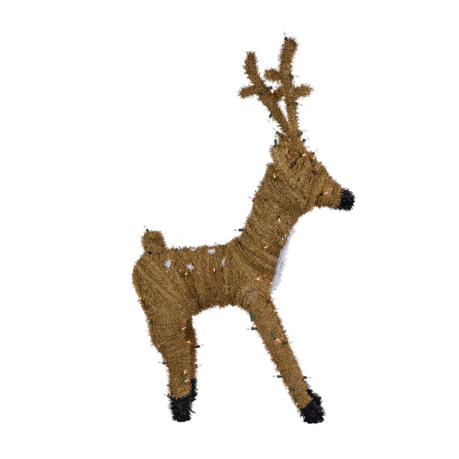 Northlight Pre Lit Standing Reindeer With Spots Outdoor Christmas Yard Art