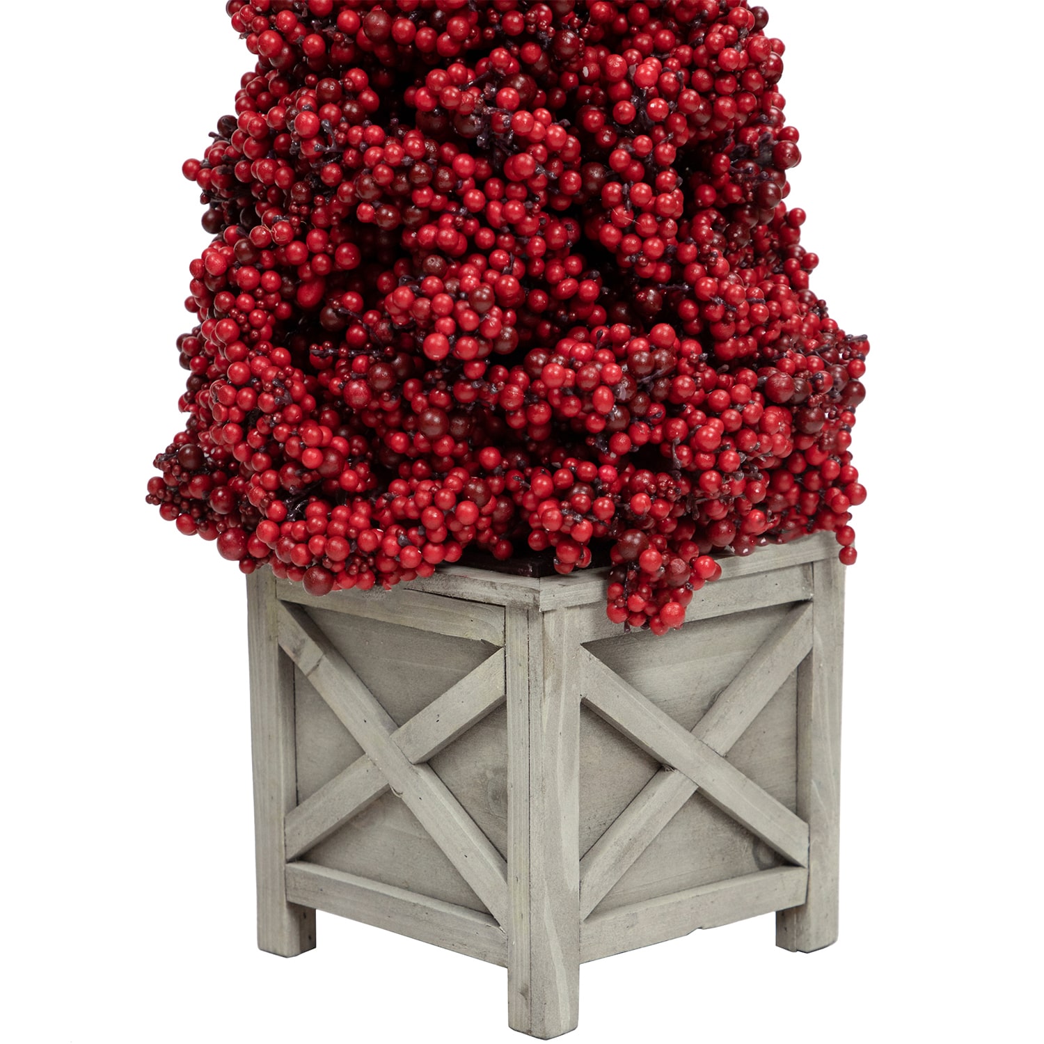 Northlight 24" Artificial Berry Cone Potted 2 Foot Potted Christmas Tree