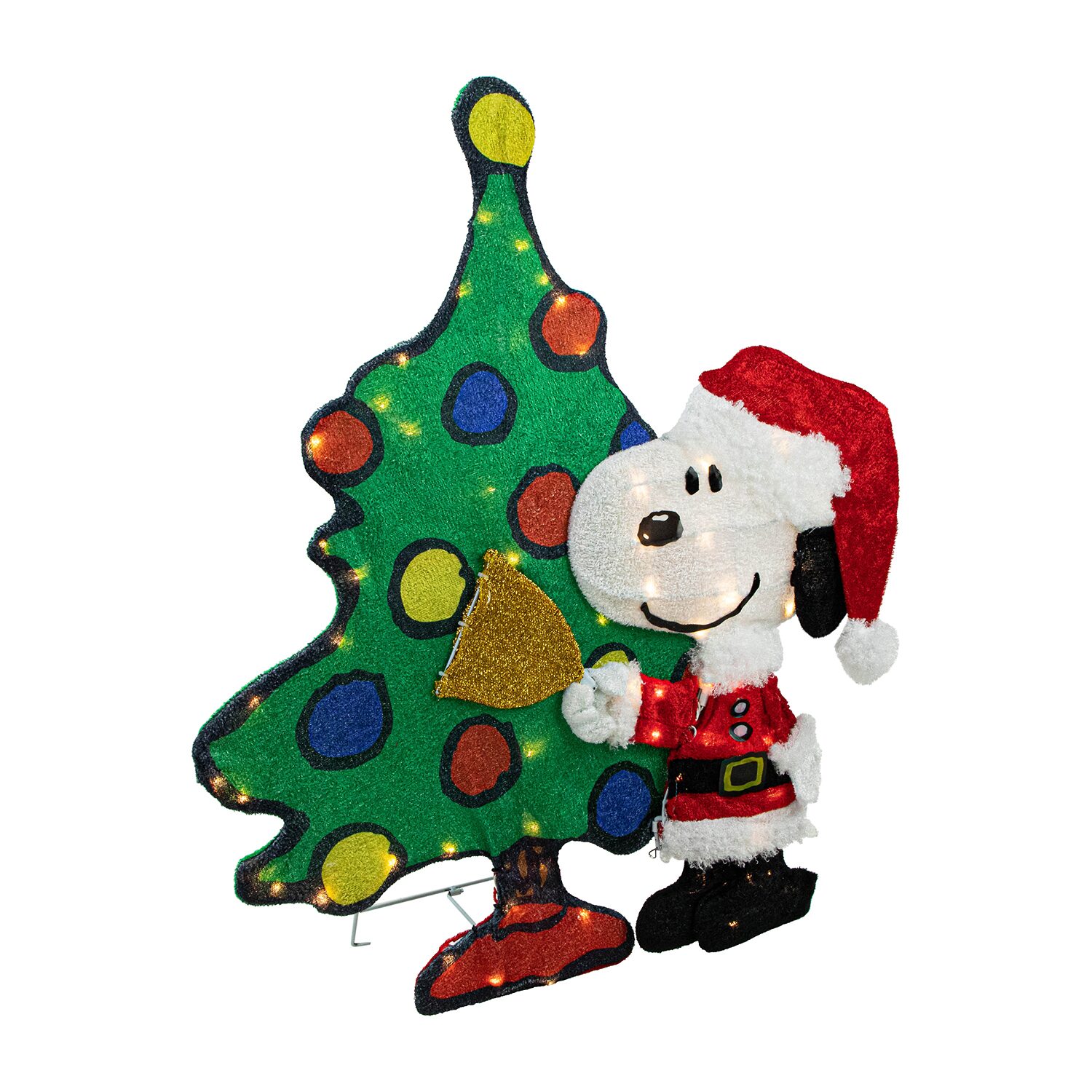 Northlight 32" Led Lighted Peanuts Snoopy And Tree Outdoor Christmas Yard Art