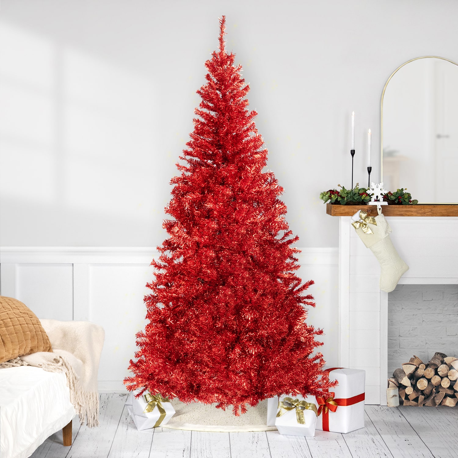 Northlight Artificial Tinsel 7 Foot Christmas Tree