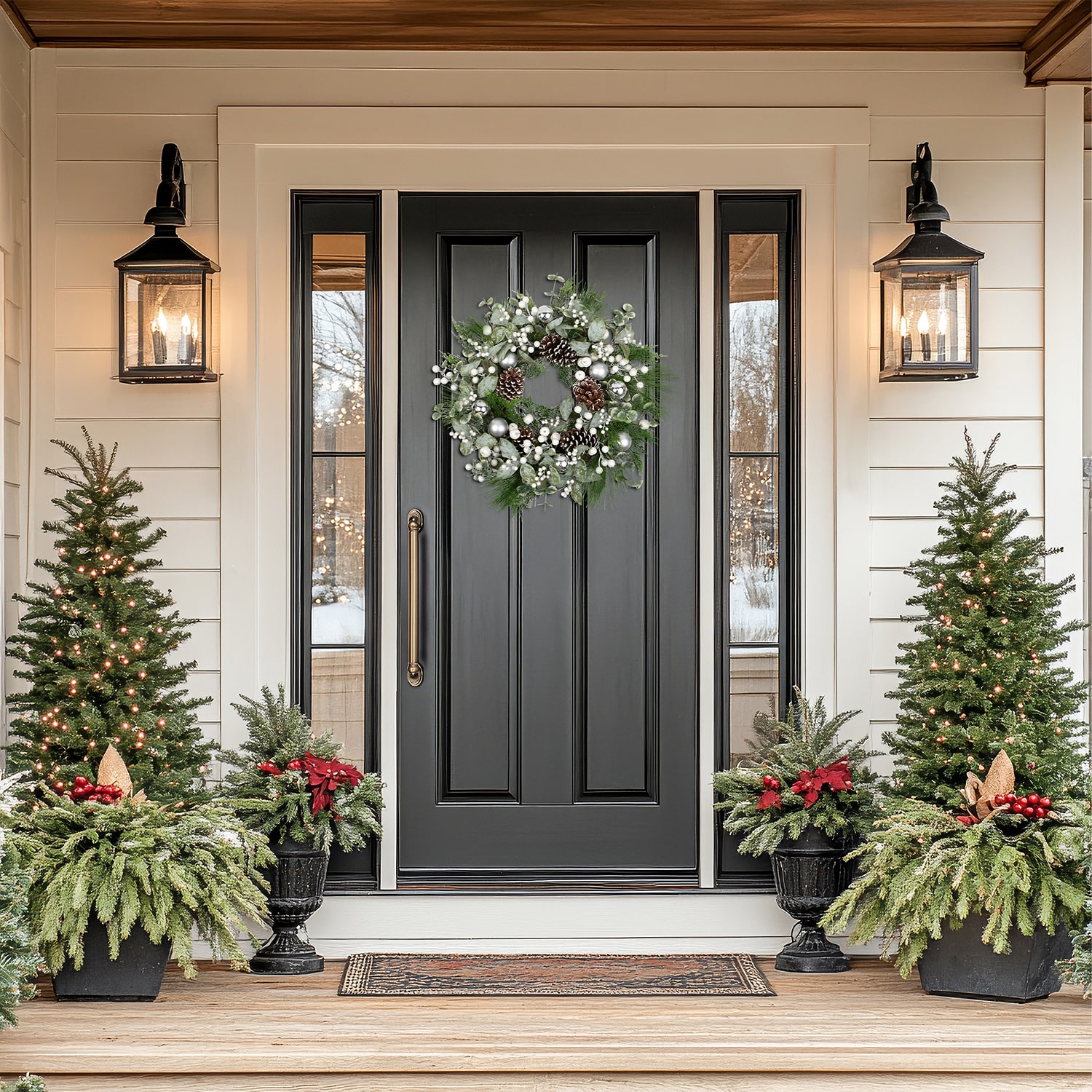 Northlight 28" Mixed Pine With Pinecones And Ornaments Artificial Wreath