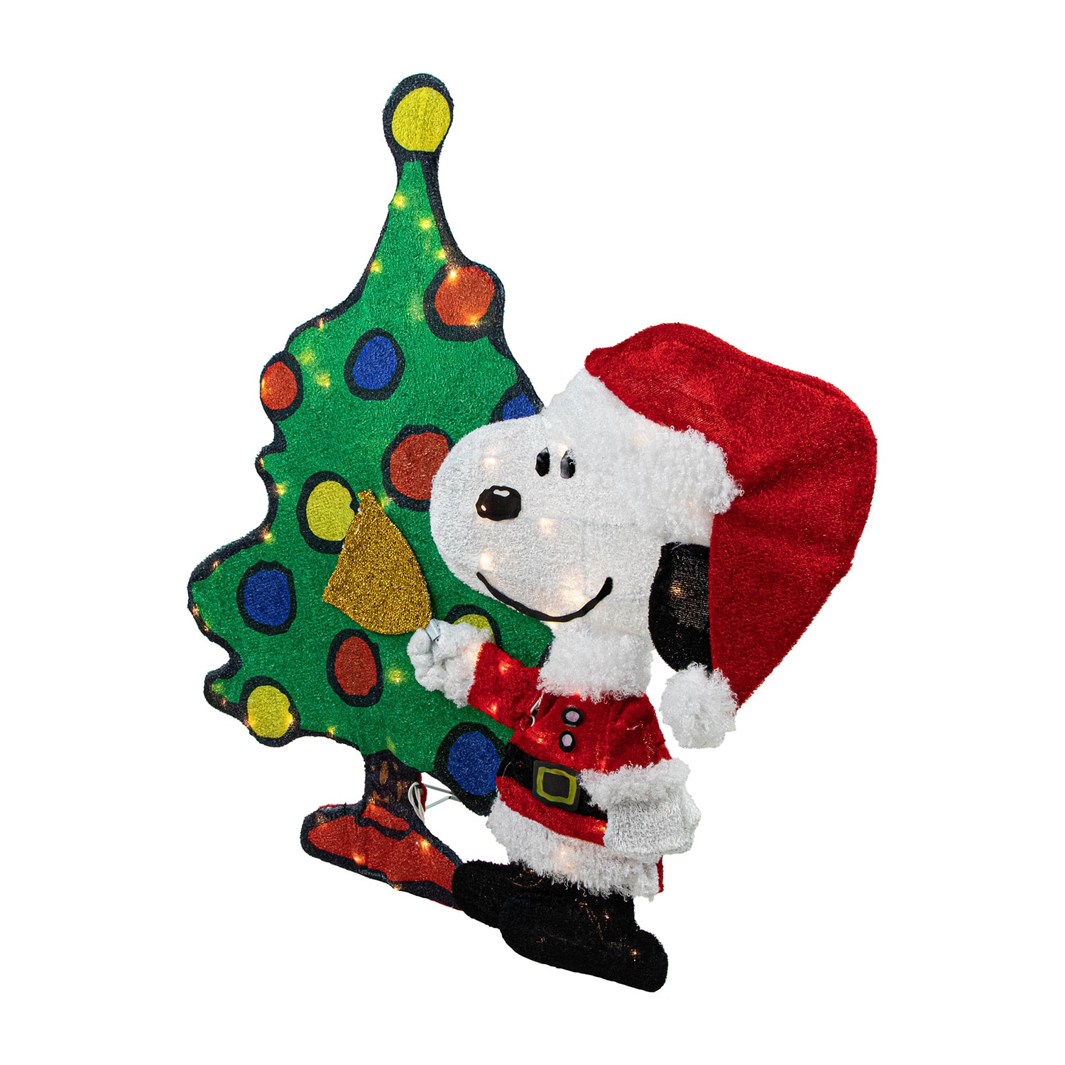 Northlight 32" Led Lighted Peanuts Snoopy And Tree Outdoor Christmas Yard Art