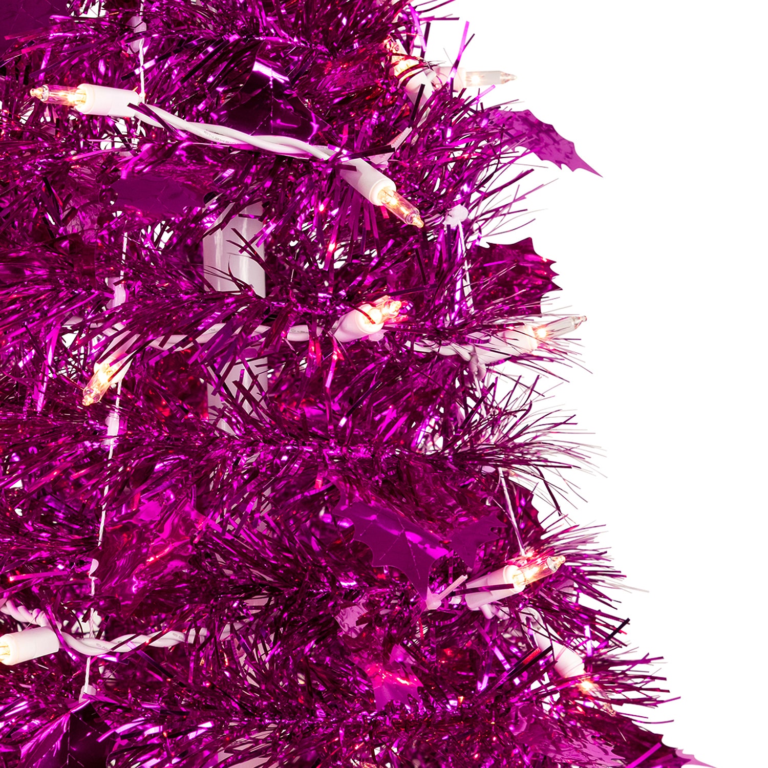 Northlight Tinsel Pop Up Artificial Lights Foot Pre-Lit Christmas Tree