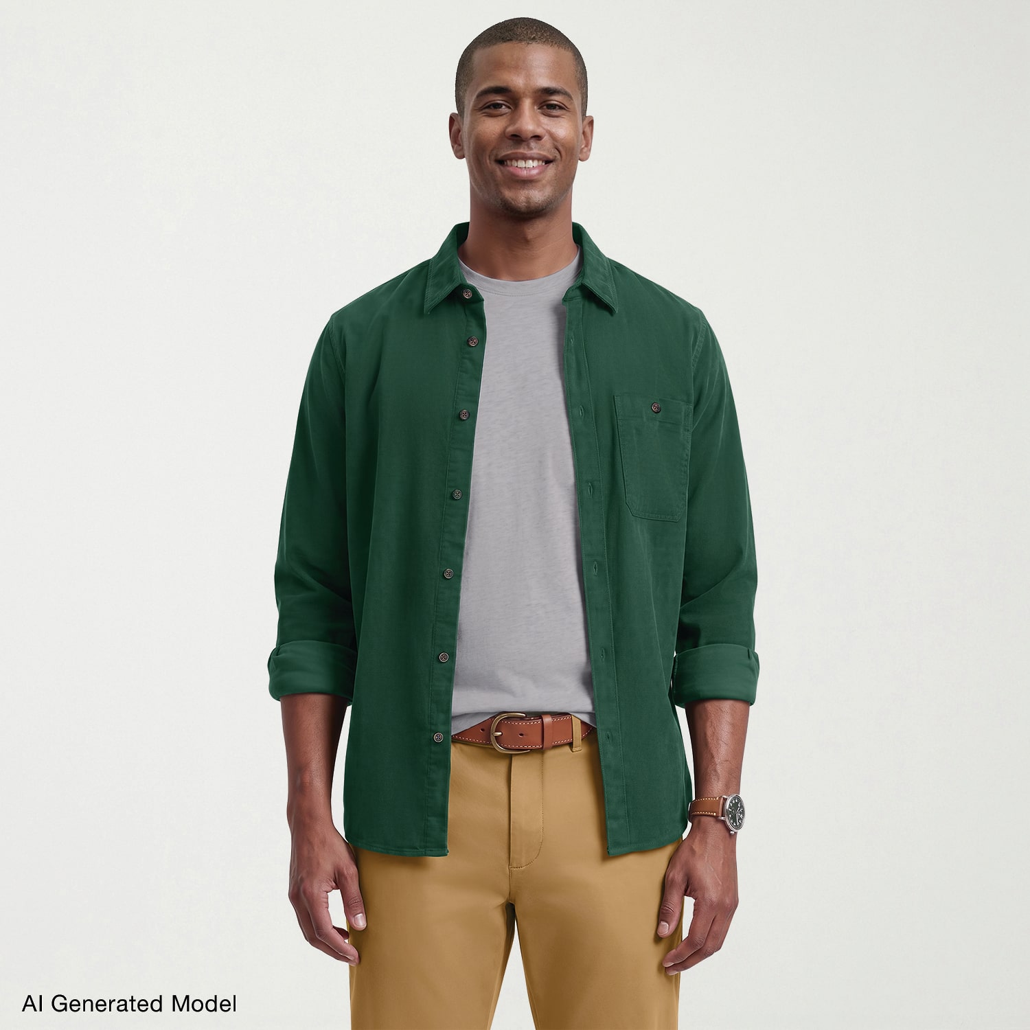 IZOD Corduroy Mens Long Sleeve Regular Fit Button-Down Shirt