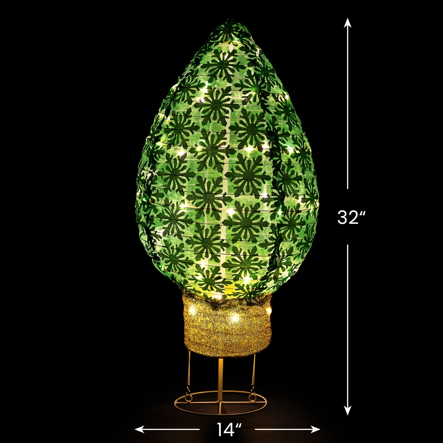 Northlight 32" Led Lighted Retro Bulb Outdoor Christmas Yard Art